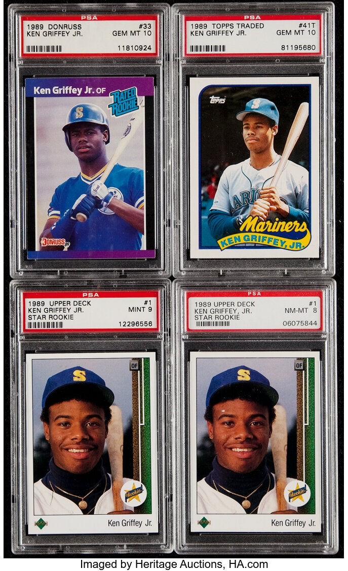 Lot - 1989 Topps Traded Ken Griffey, Jr. Rookie Card, #41T