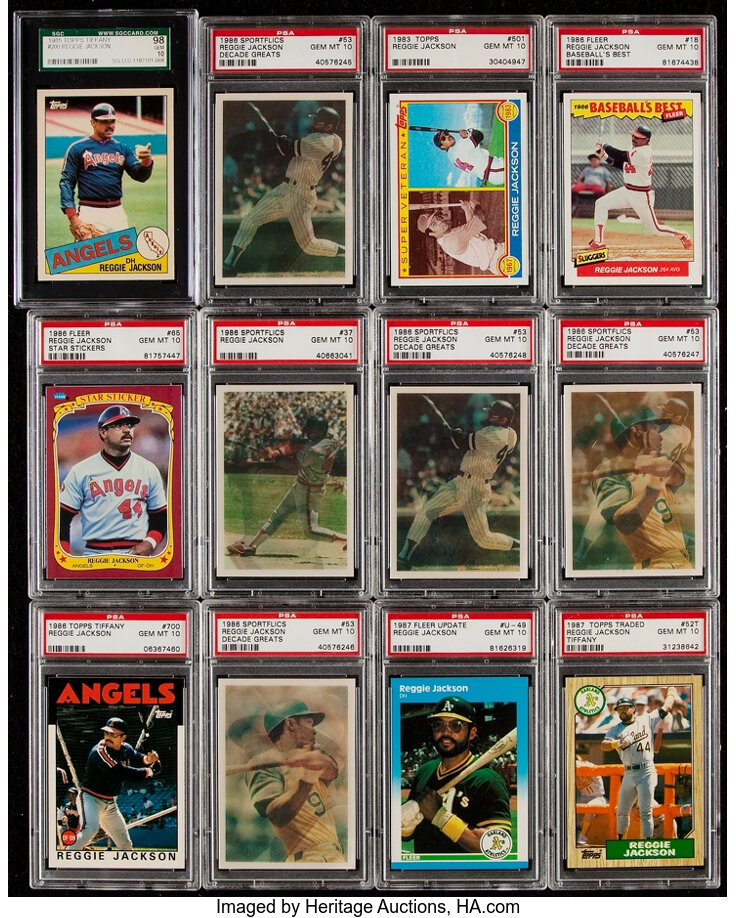 REGGIE JACKSON CALIFORNIA ANGELS BASEBALL CARDS SET 1983 Topps