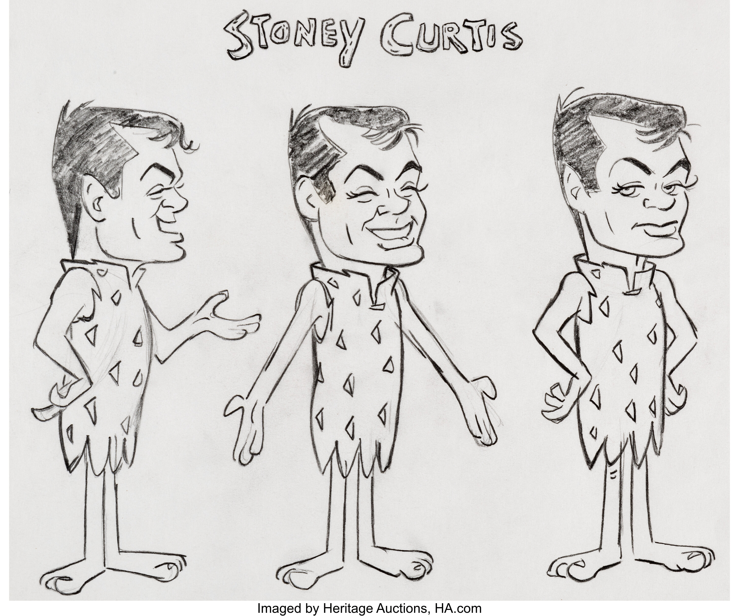 The Flintstones Stoney Curtis Character Design Model Sheet Original ...