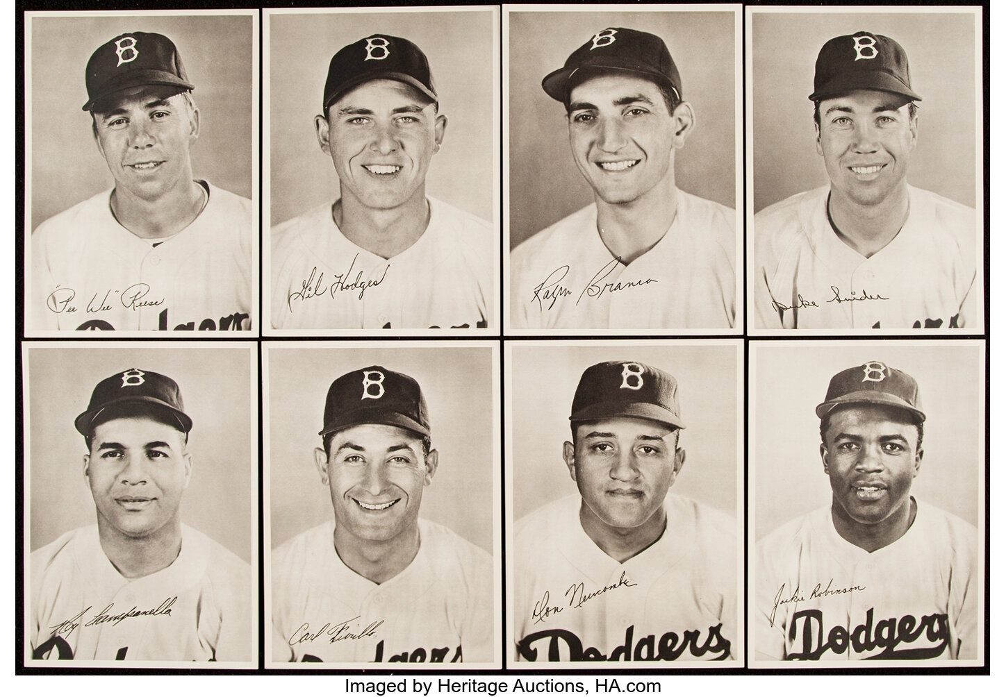 Lot Detail - Collection of 31 - 1940s - '50s Brooklyn Dodgers team issued  8x10 photos