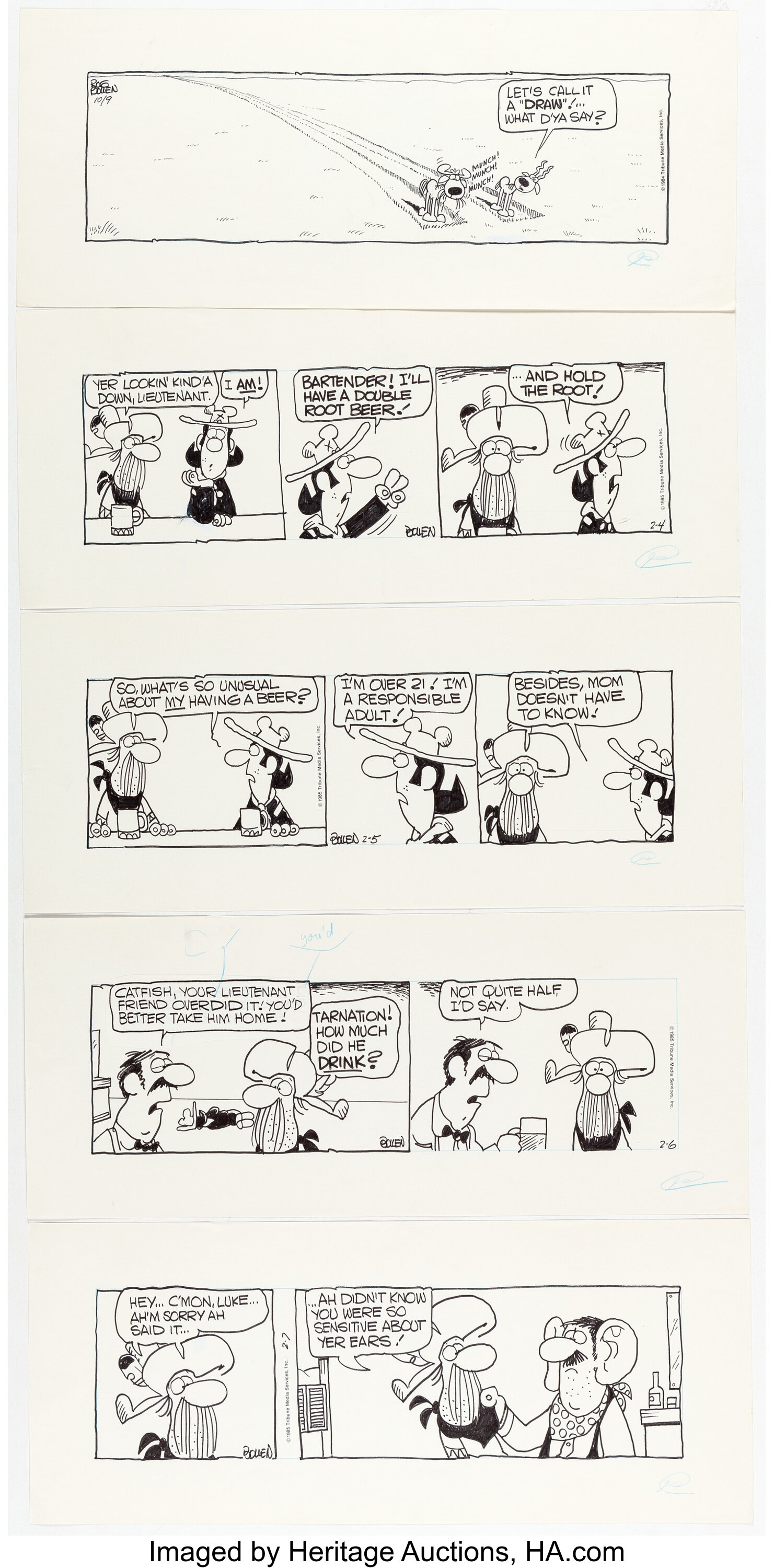 Roger Bollen Animal Crackers Daily Comic Strips Original Art Group ...