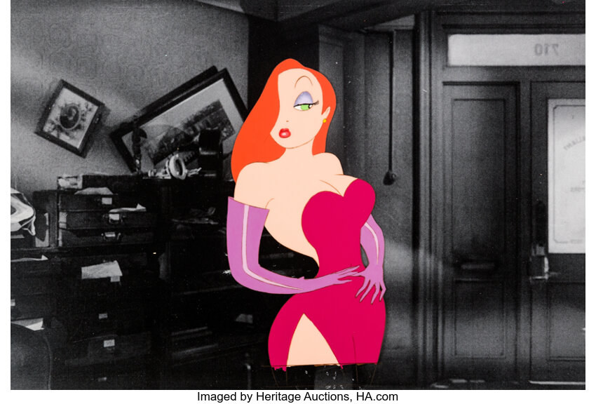 Who Framed Roger Rabbit? Jessica Rabbit Early Test Cel (Walt  Disney/Touchstone/Amblin, 1988), in Greg R.'s Animation Art: Concepts Comic  Art Gallery Room