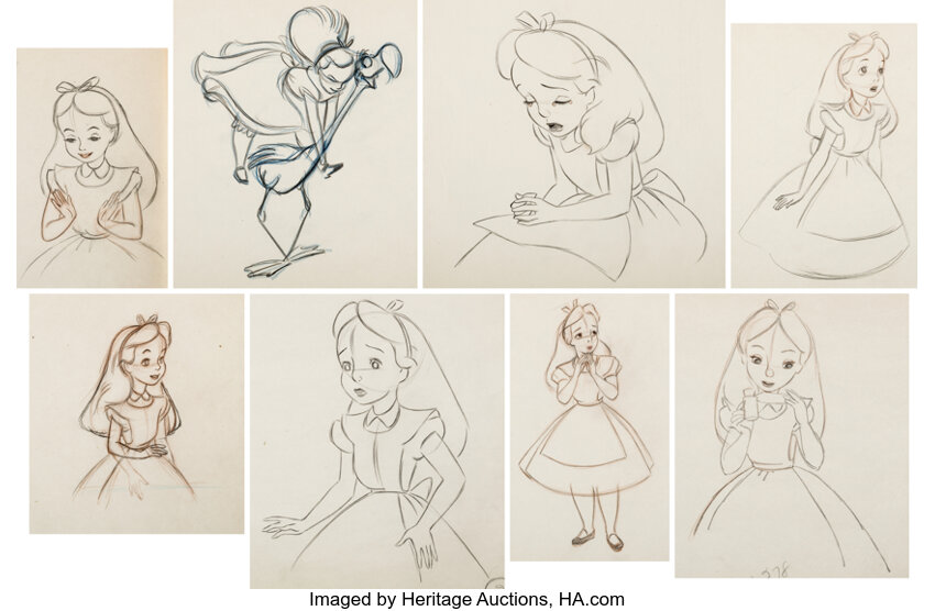 disney sketches alice