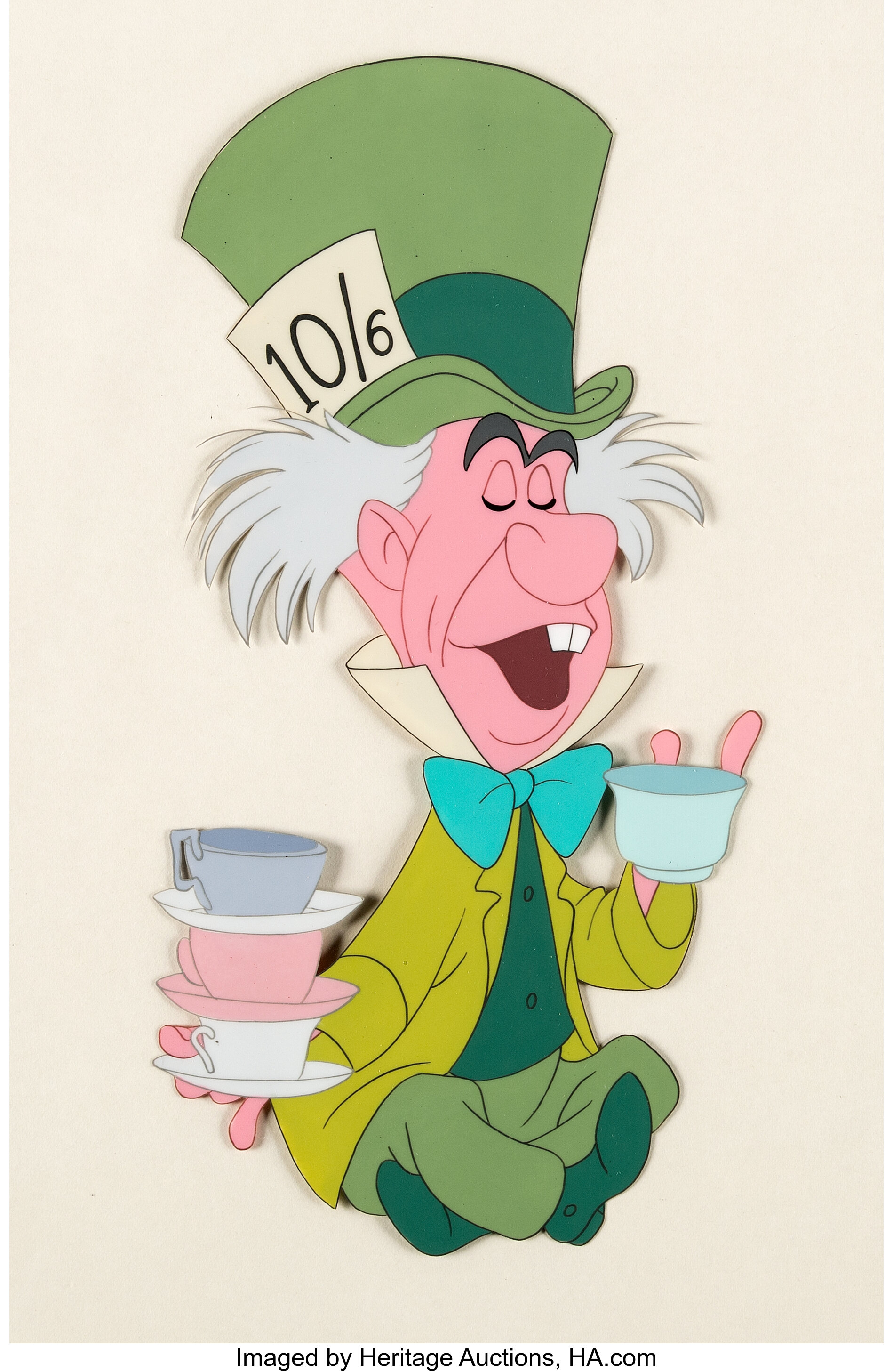 Alice In Wonderland Mad Hatter Production Cel Walt Disney