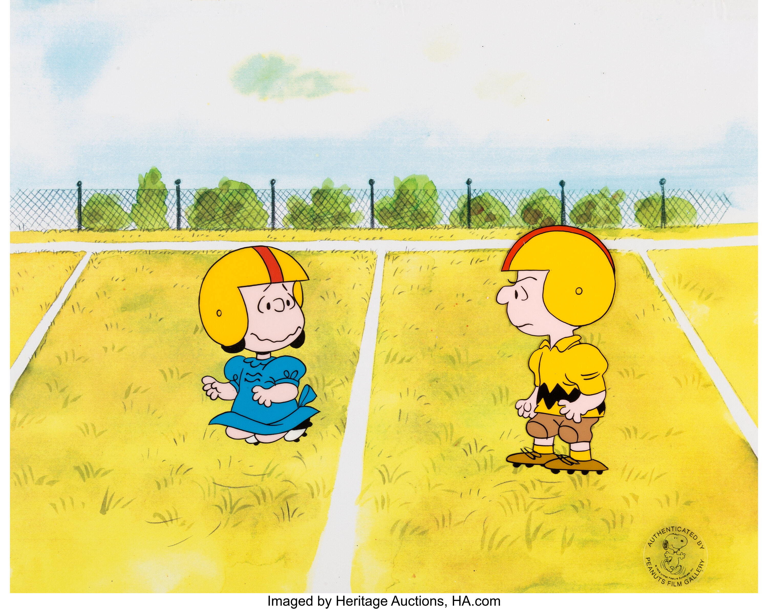 Peanuts It S Your First Kiss Charlie Brown Football Themed Lot Heritage Auctions