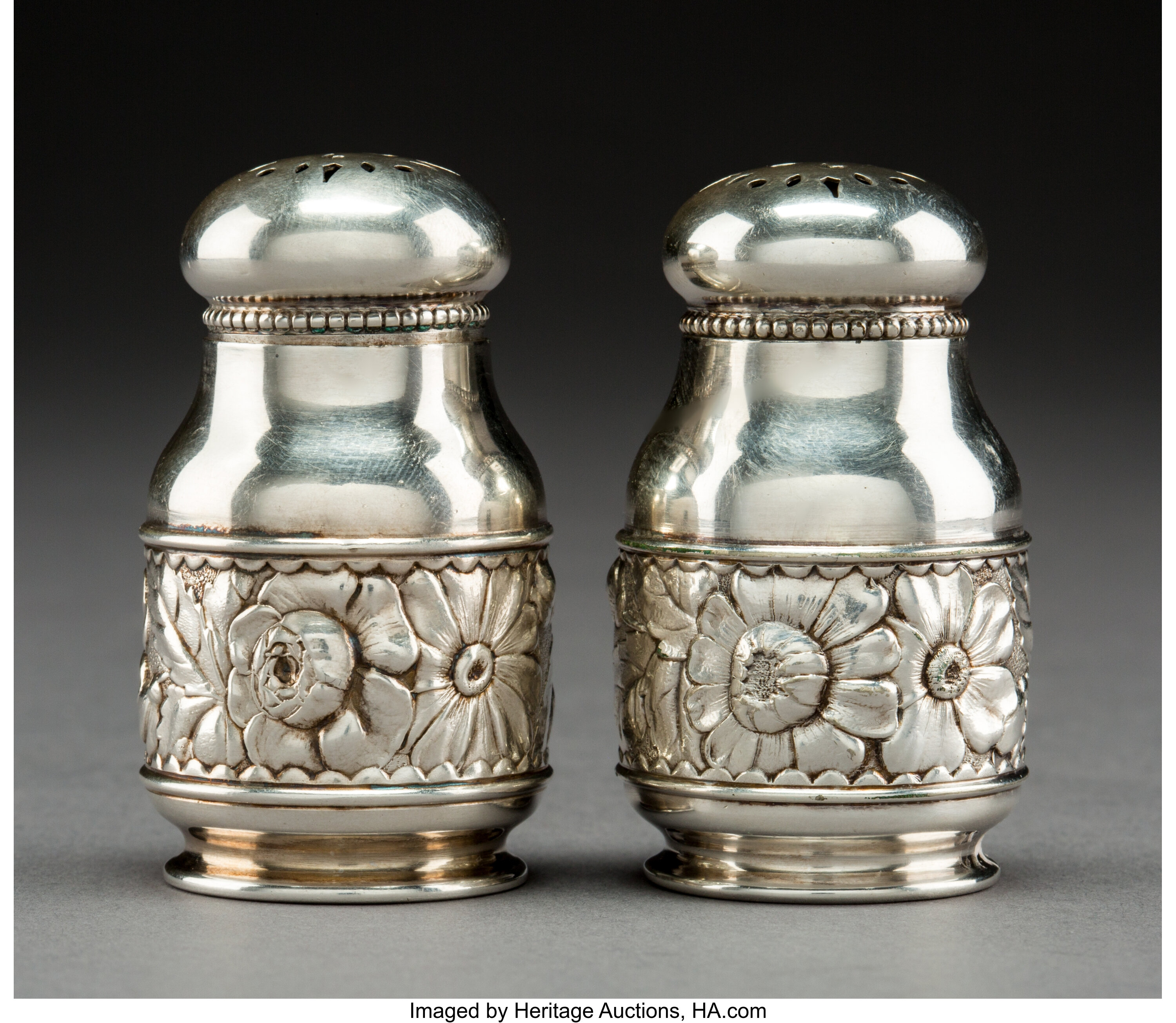 Heritage Silver Salt & Pepper Shakers