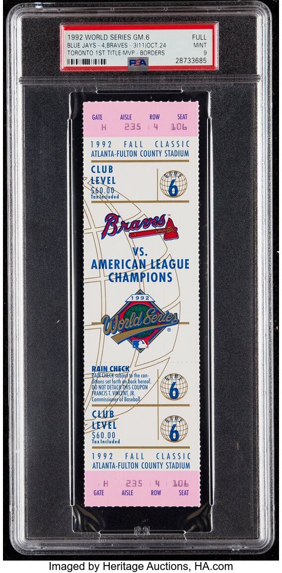 1992 World Series, Game 6: Blue Jays @ Braves 