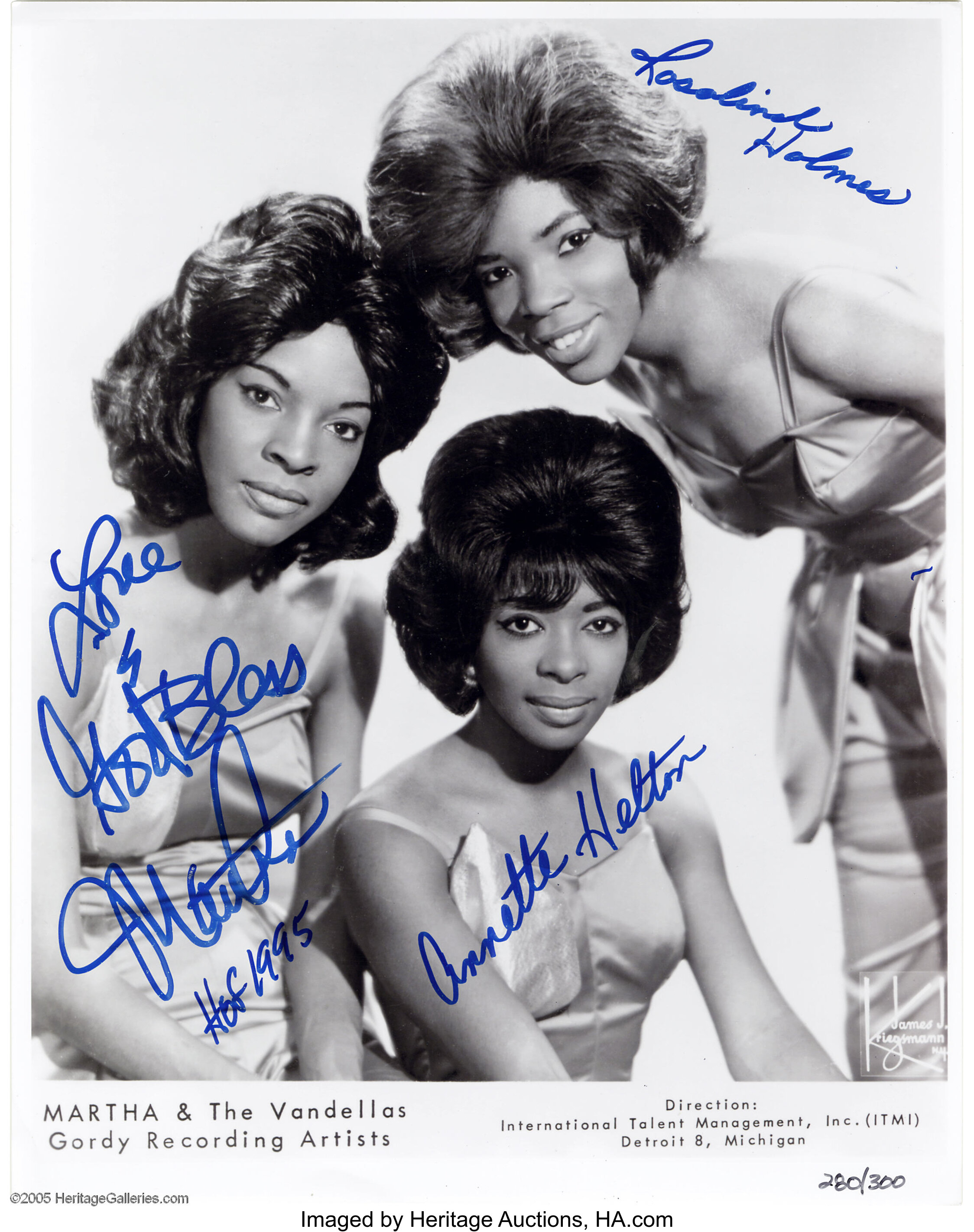 Martha & the Vandellas Signed Publicity Still. Martha & the | Lot