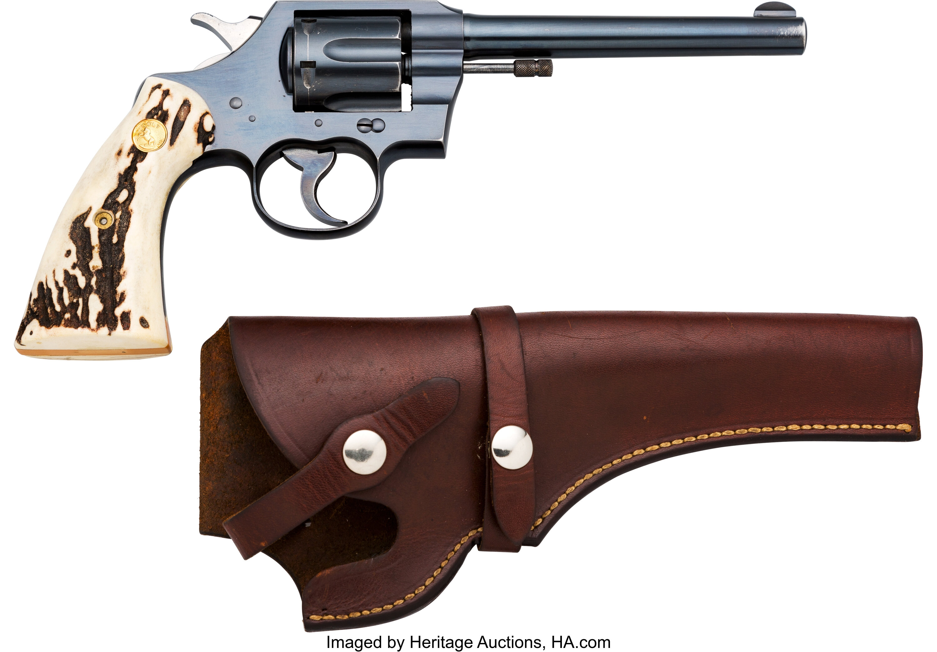 Colt Official Police Model Double Action Revolver with Leather