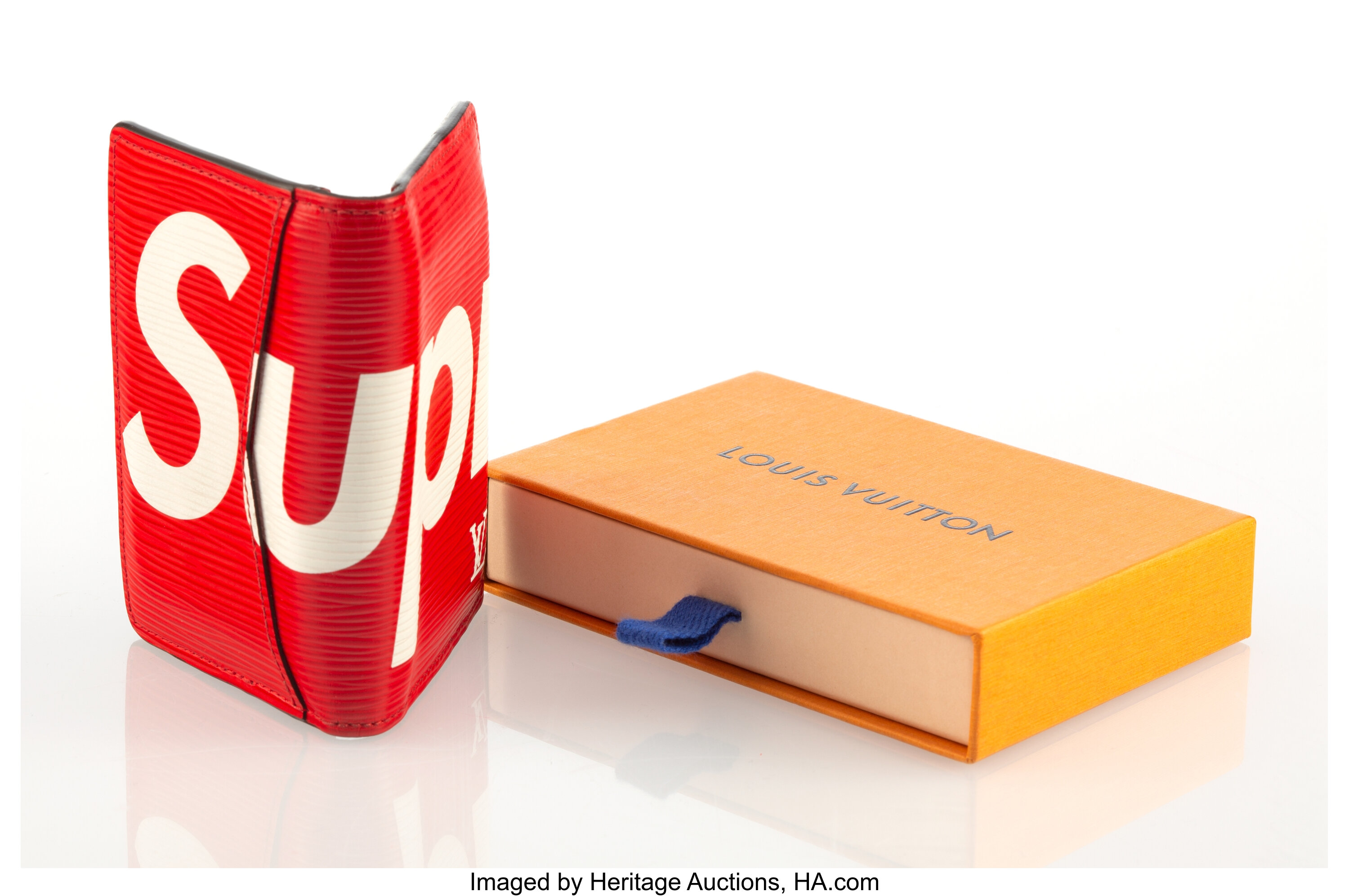 Pre-owned Supreme Louis Vuitton X Pocket Organizer Epi Red