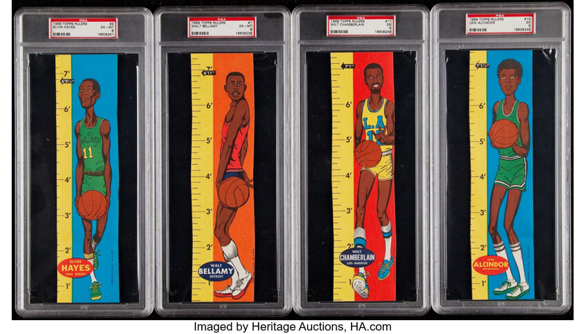 Image result for topps 1969 basketball rulers