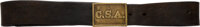 Confederate "C.S.A." Belt Buckle with Its Original Leather Belt