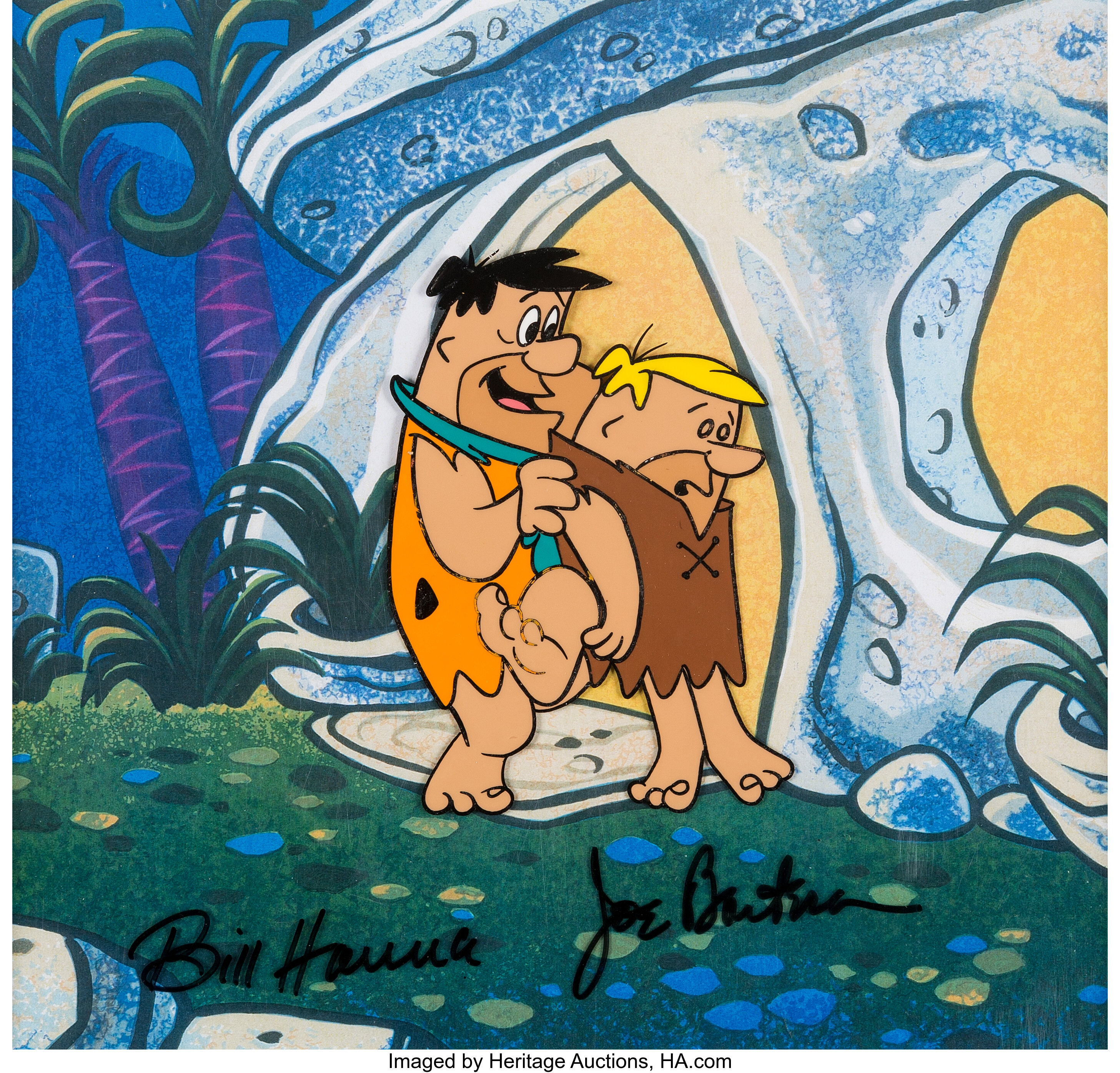 The Flintstones Fred Flintstone And Barney Rubble Production Cel Lot