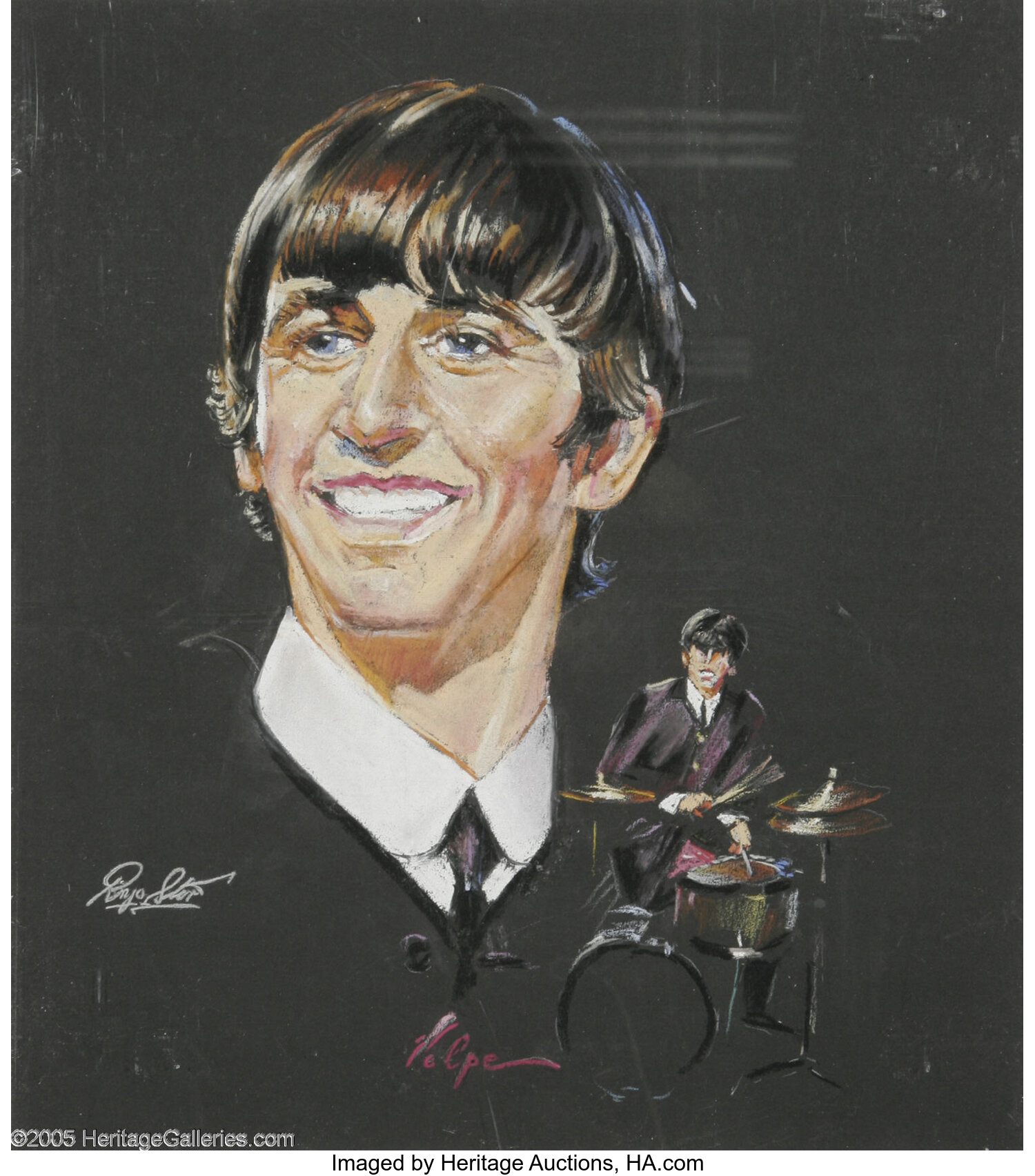 Beatles Set of Four Volpe Portraits. Four rare and gorgeous, | Lot #22446 |  Heritage Auctions