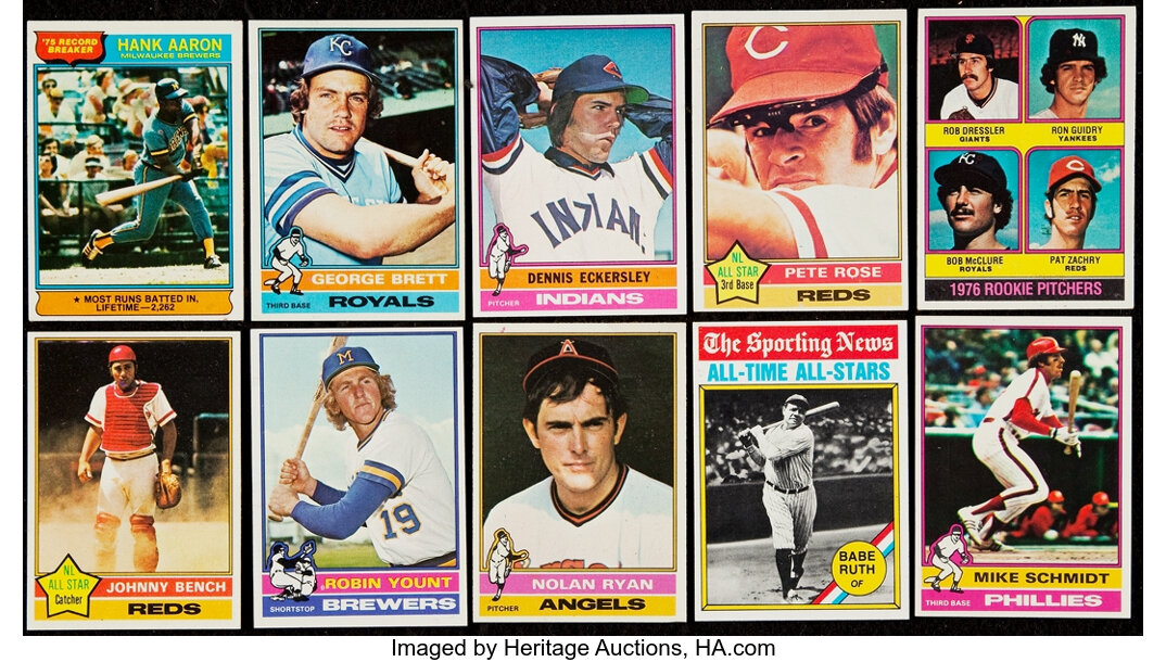  1976 Topps # 1 Record Breaker Hank Aaron Milwaukee