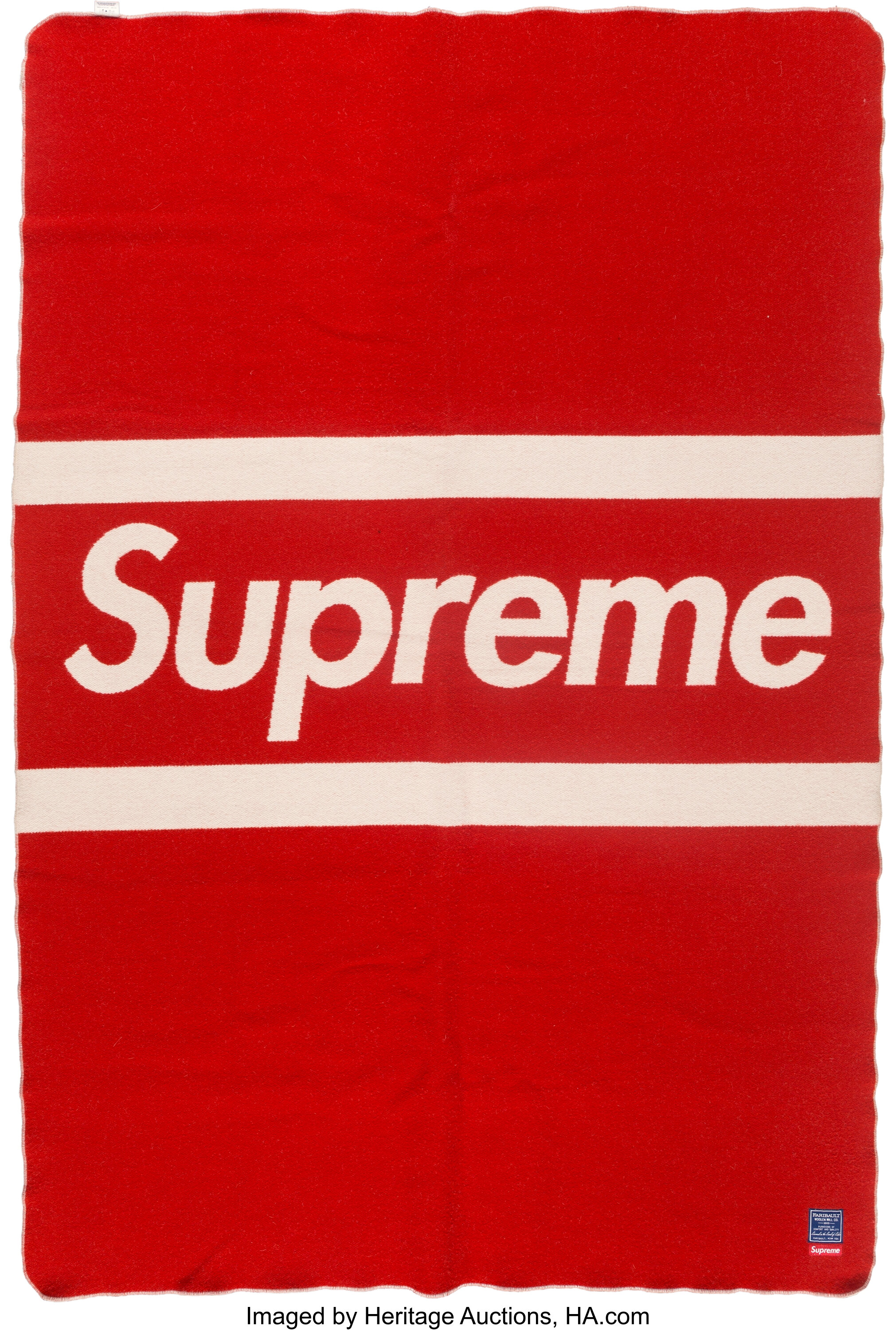 Supreme X Faribault Woolen Mills. Box Logo Blanket, 2014. Wool. 72