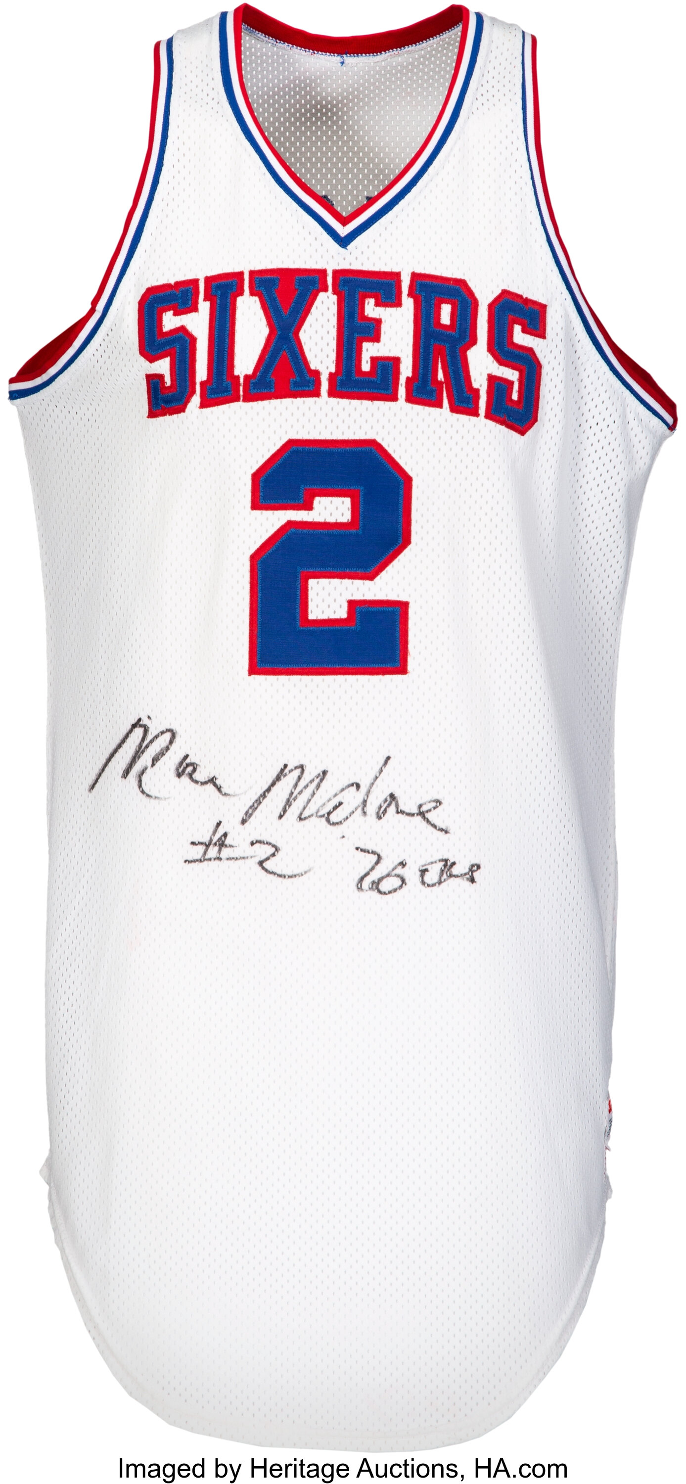 Lot Detail - 1976-77 Philadelphia 76ers Game Worn Home Jersey