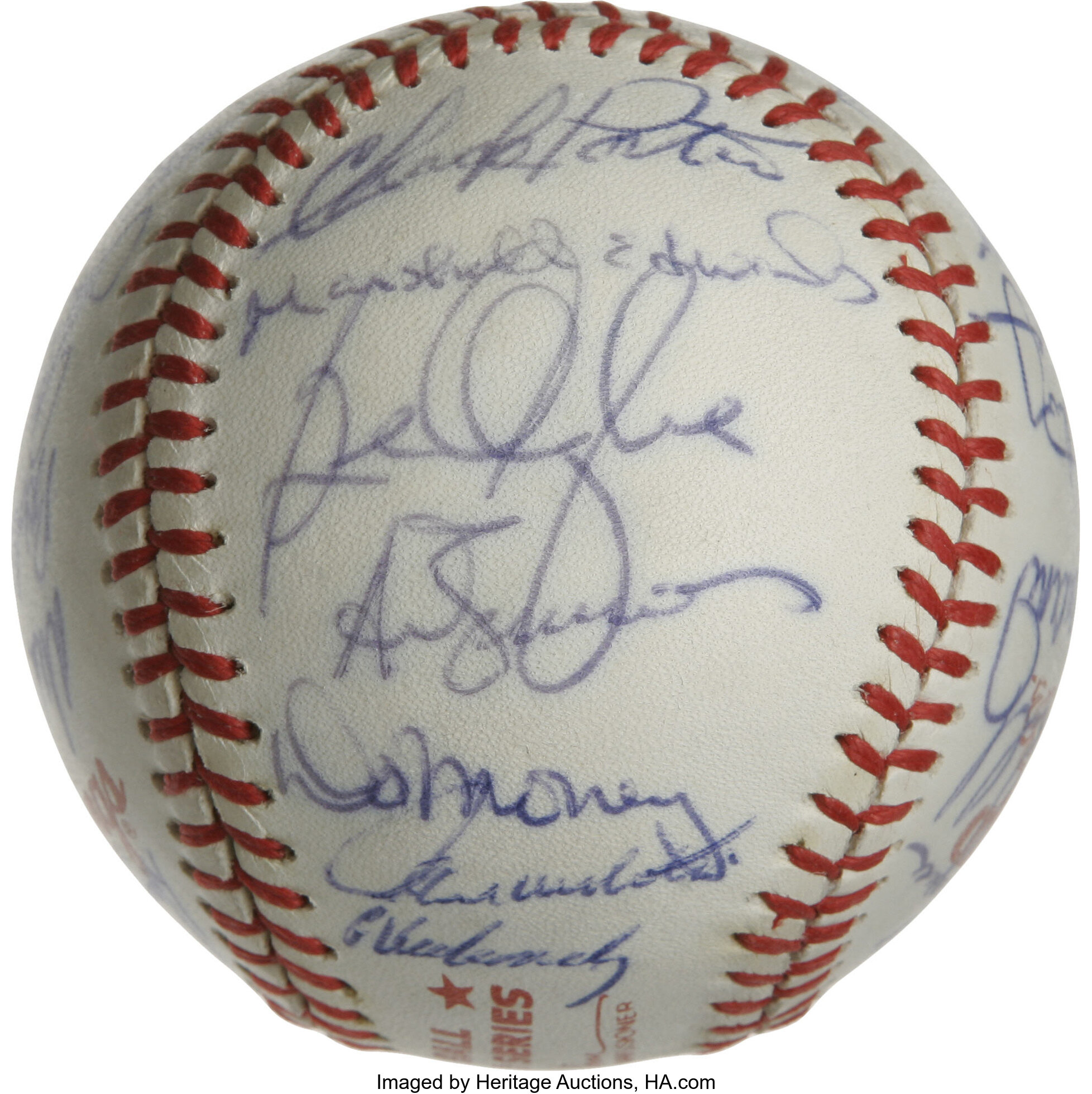 1982 Milwaukee Brewers Team Signed World Series Baseball. The 1982