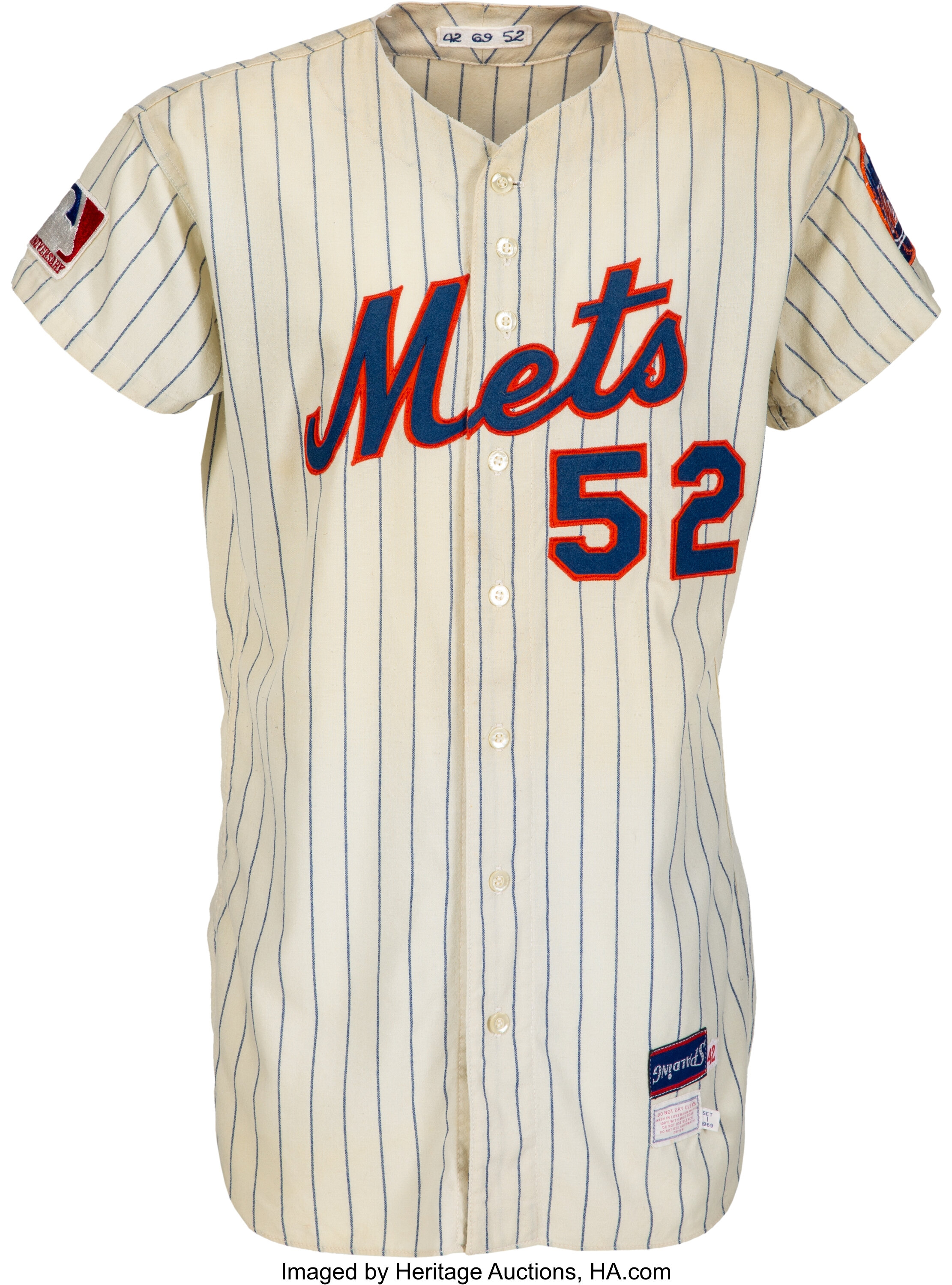 1969 Joe Pignatano Game Worn New York Mets World Series Coach's, Lot  #80573