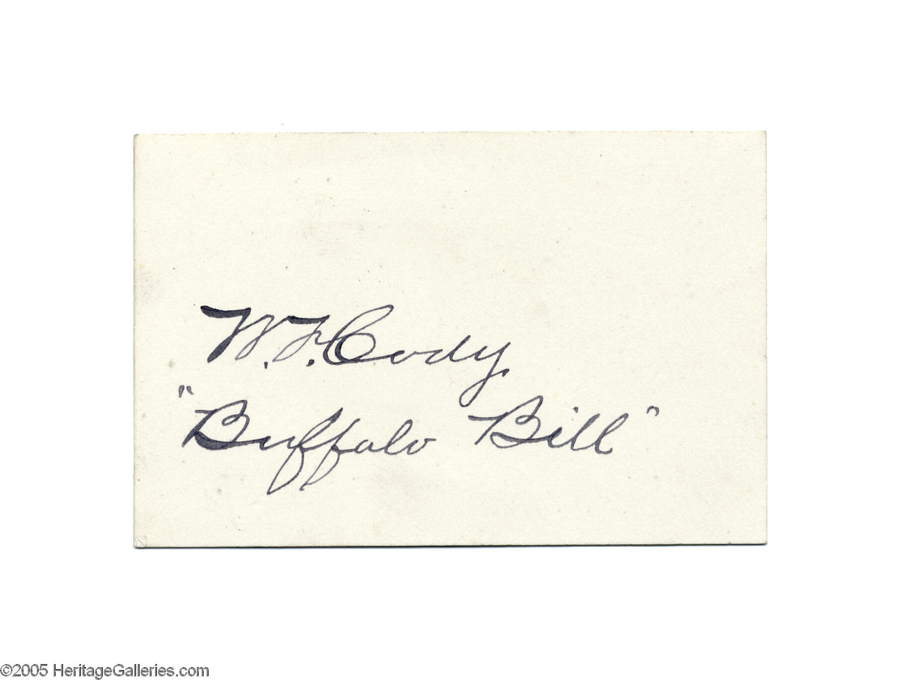 William Frederick Cody `Buffalo Bill` Autograph