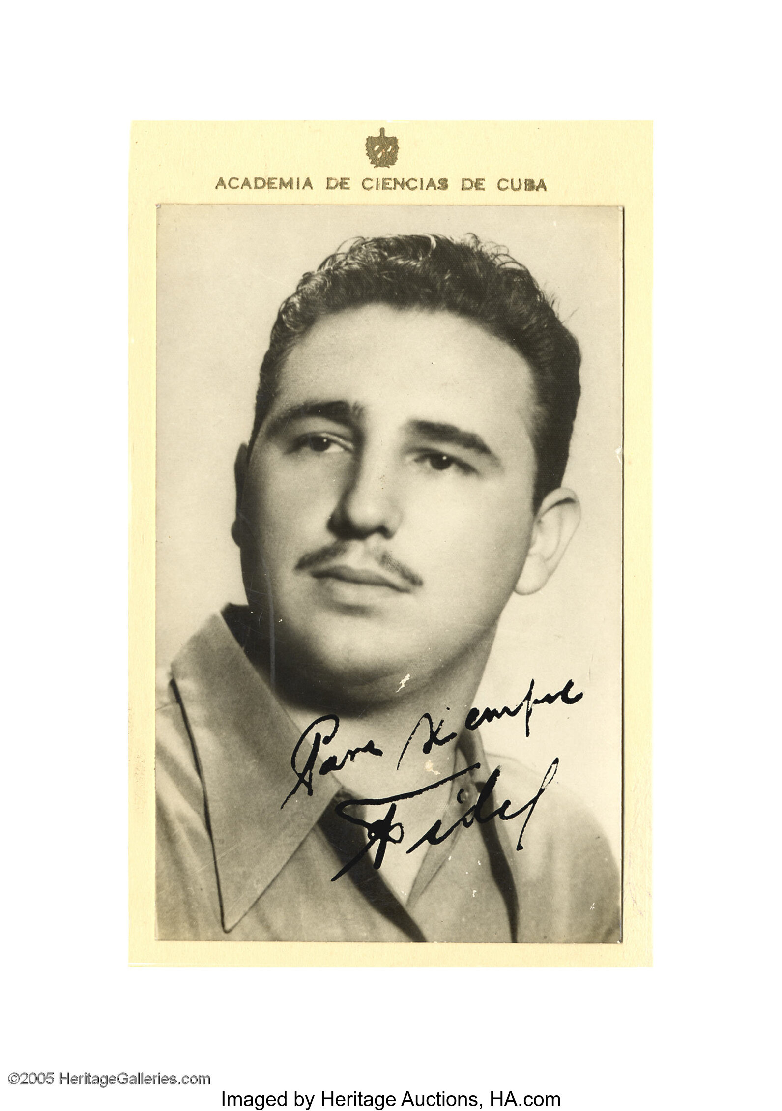 Fidel Castro signed photograph