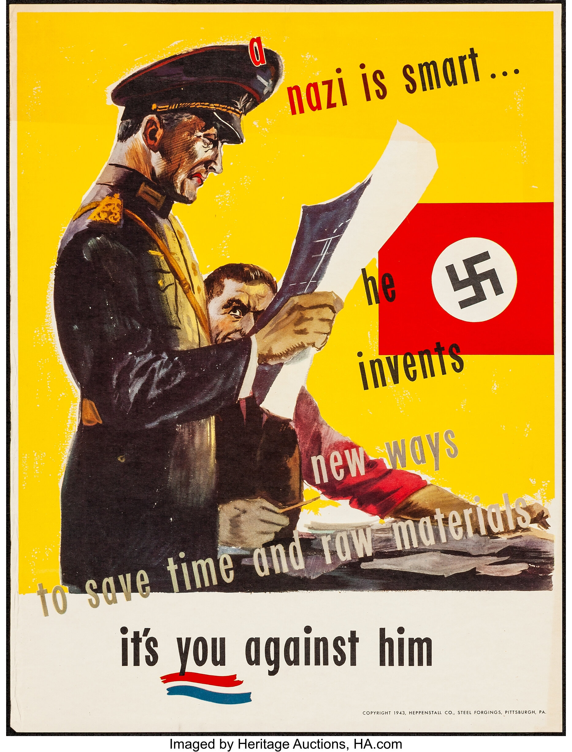 World War Ii Propaganda Heppenstall 1943 Poster 18 5 X 24 5