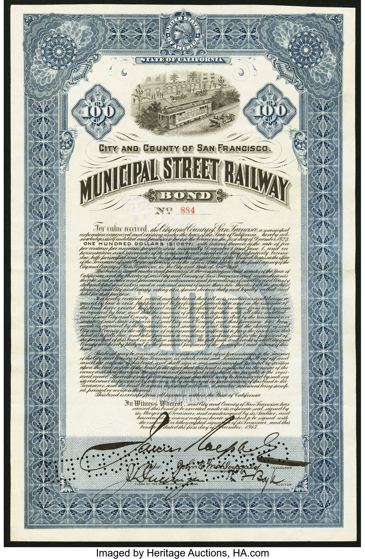 municipal bond certificate