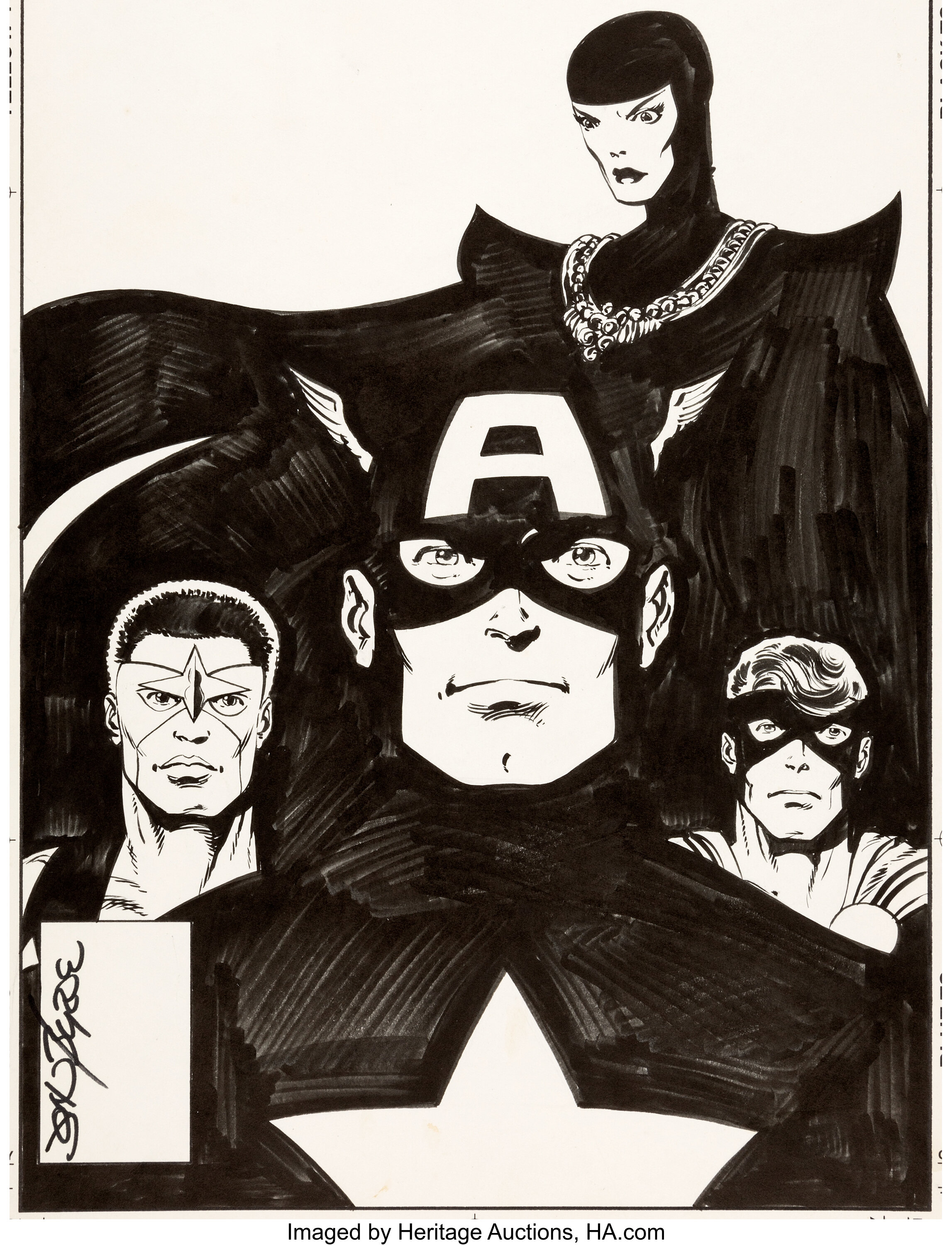 John Byrne Captain America #290 Cover Falcon and Nomad Original Art | Lot  #93029 | Heritage Auctions