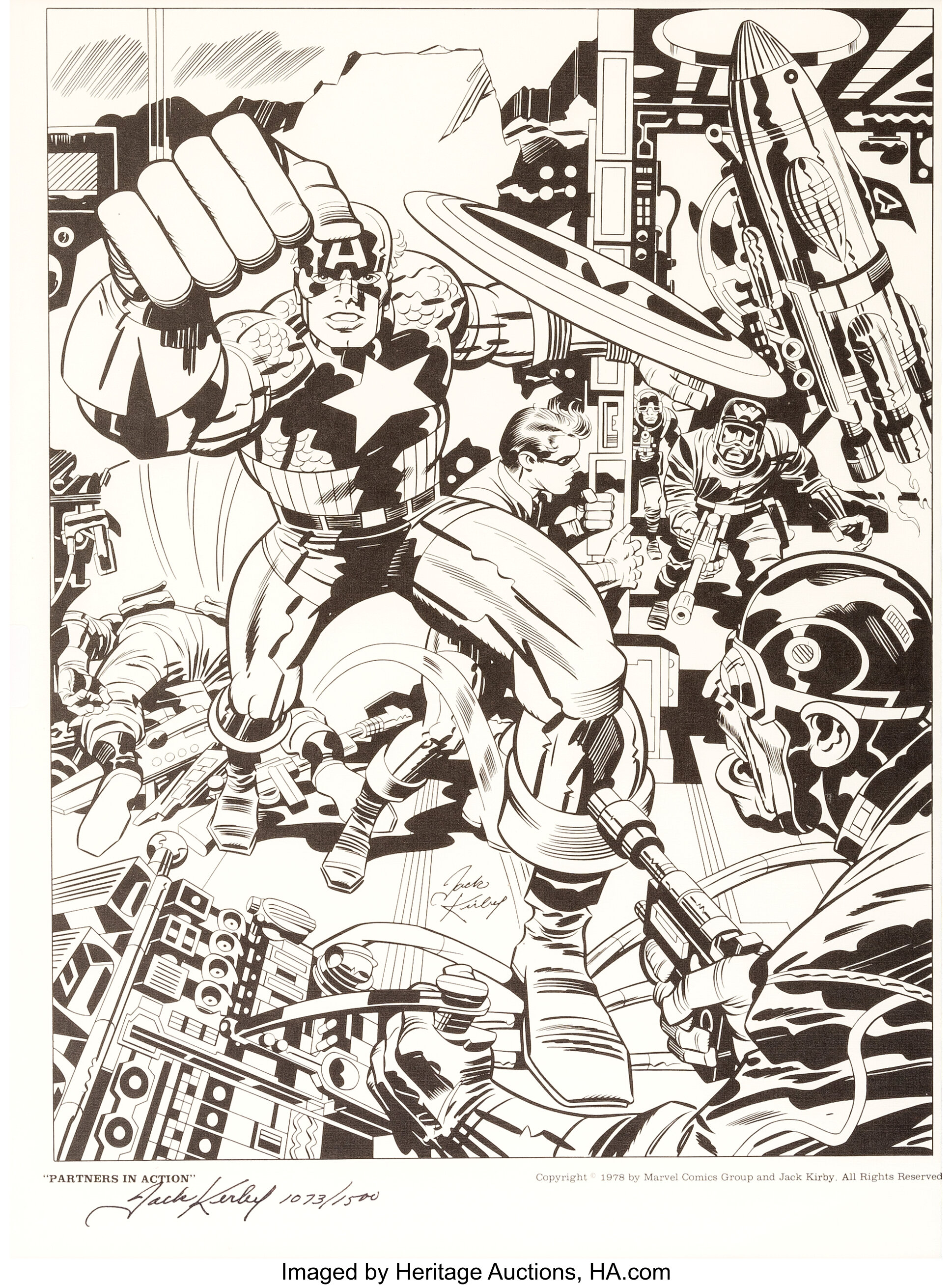 Jack Kirby And Mike Royer Captain America Partners In Action Lot 13910 Heritage Auctions