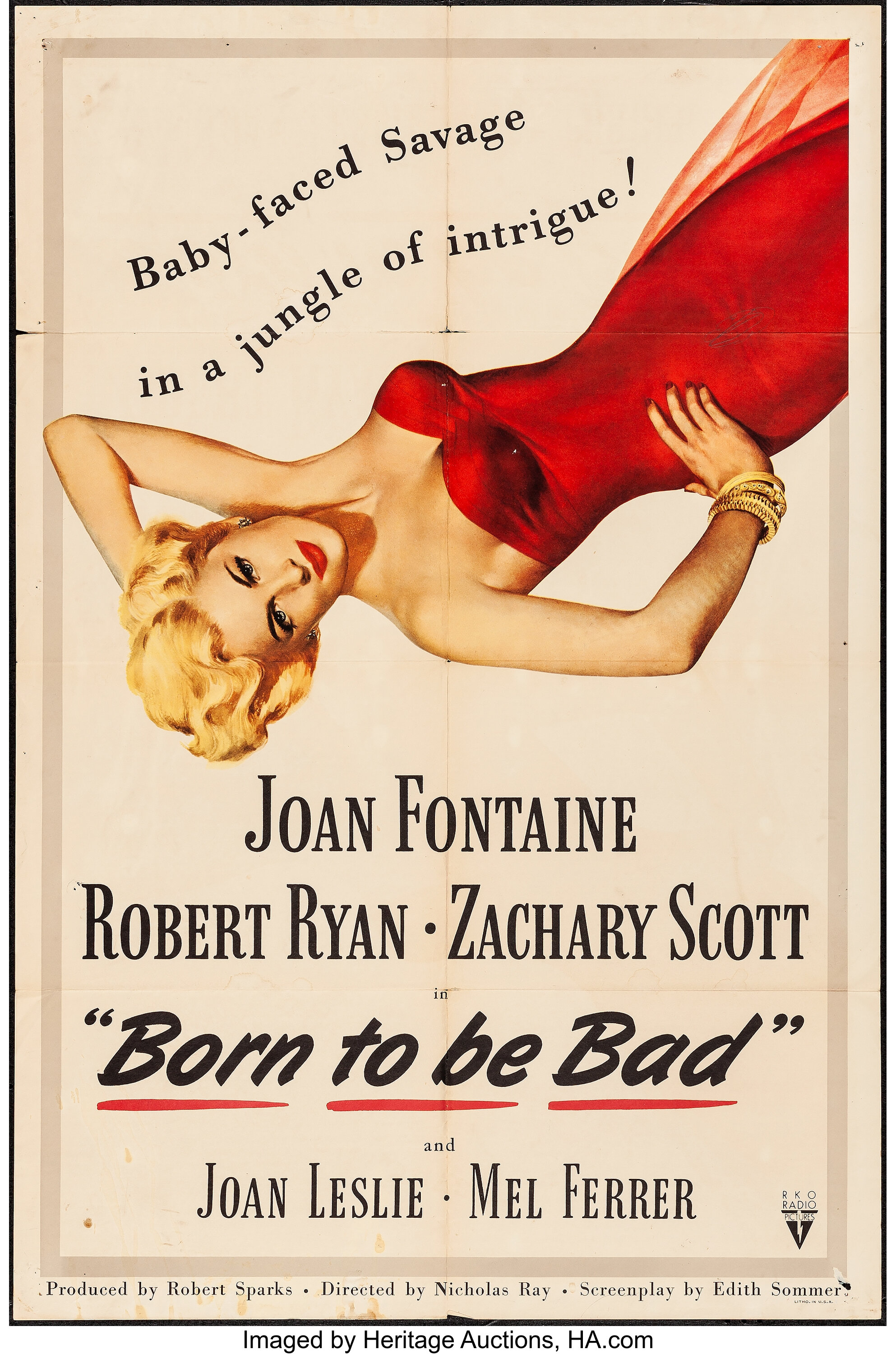 Born to be Bad 1950). Folded, Fine. One Sheet X 40.75"). | Lot | Heritage Auctions