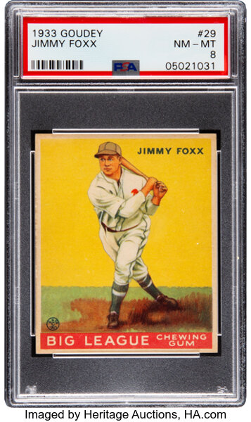 72 CARD JIMMIE FOXX BASEBALL CARD LOT 800