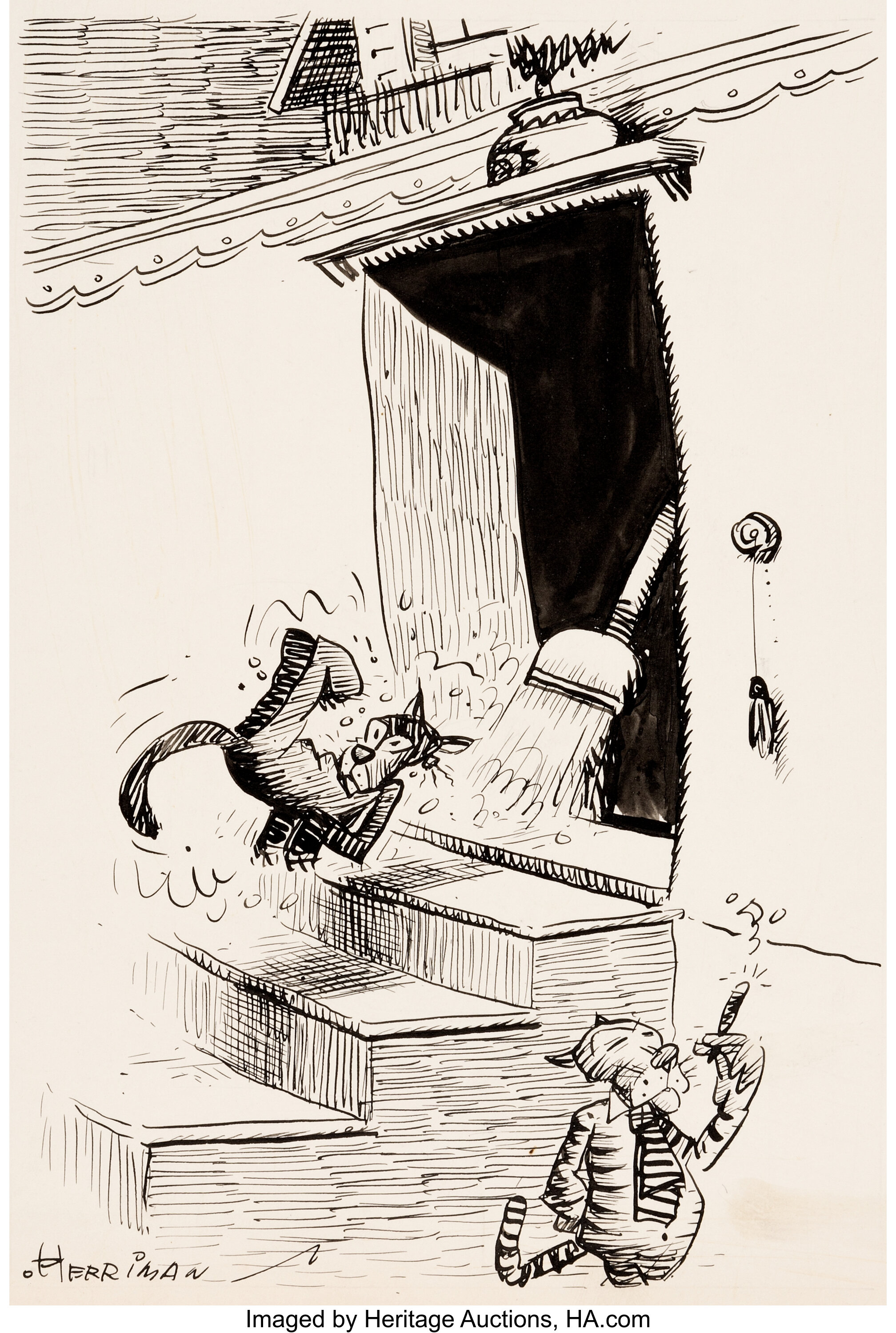 George Herriman archy's life of mehitabel Illustration Original Art ...