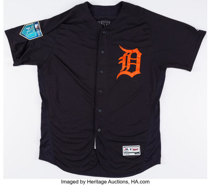 2014-16 Detroit Tigers Blank Game Issued Navy Jersey Spring Training BP 40  200