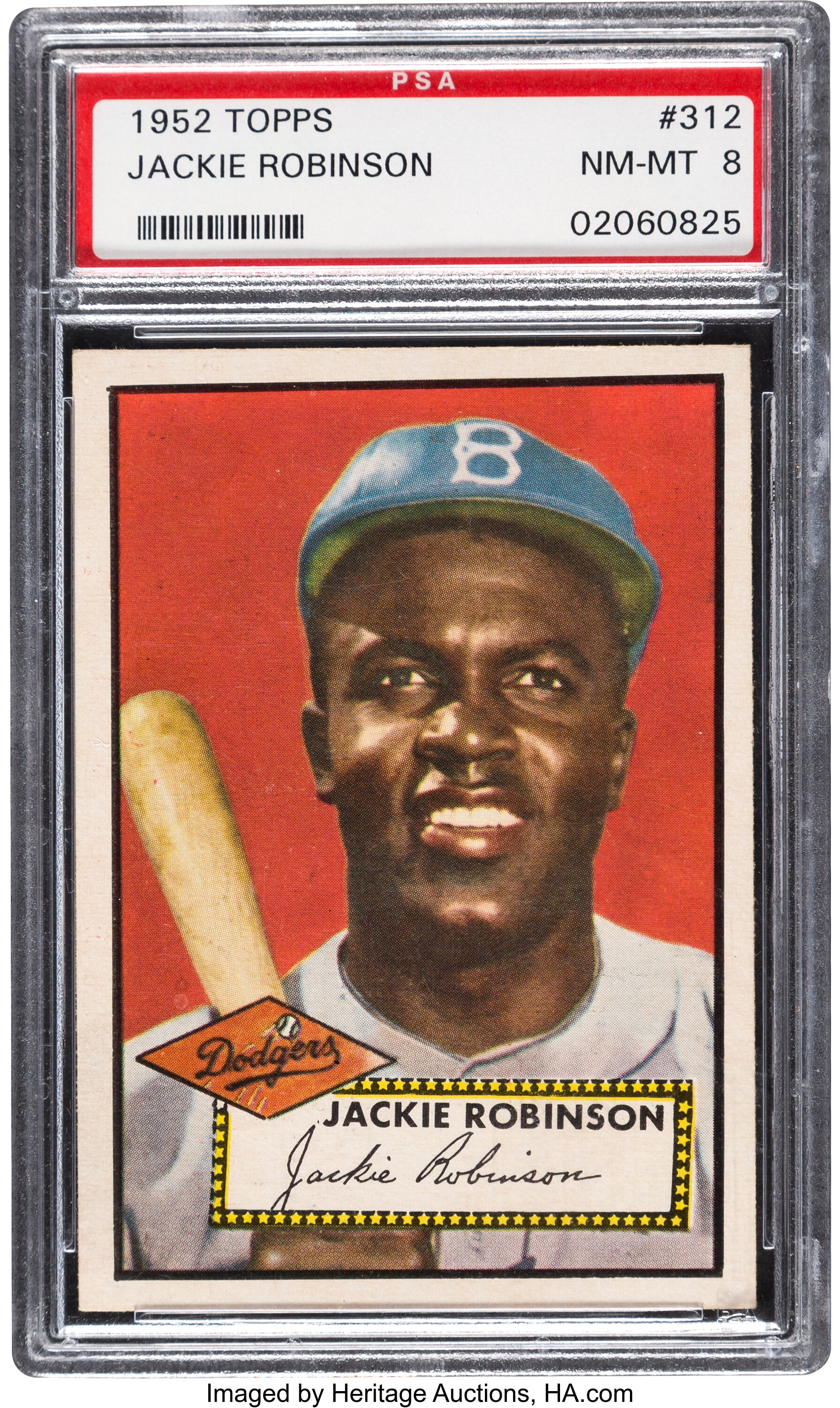 1952 Topps Jackie Robinson #312 PSA NM-MT 8.... Baseball Cards | Lot ...