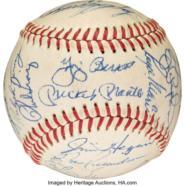 Sell or Auction Your 1927 New York Yankees Team Signed Baseball