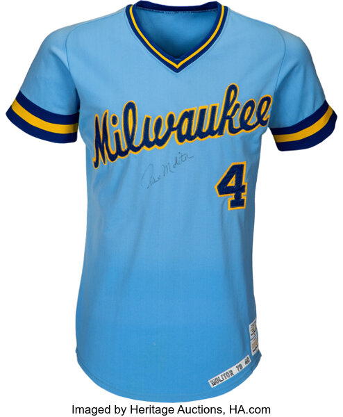 1990 Paul Molitor Game Worn & Signed Milwaukee Brewers Jersey. , Lot  #50429