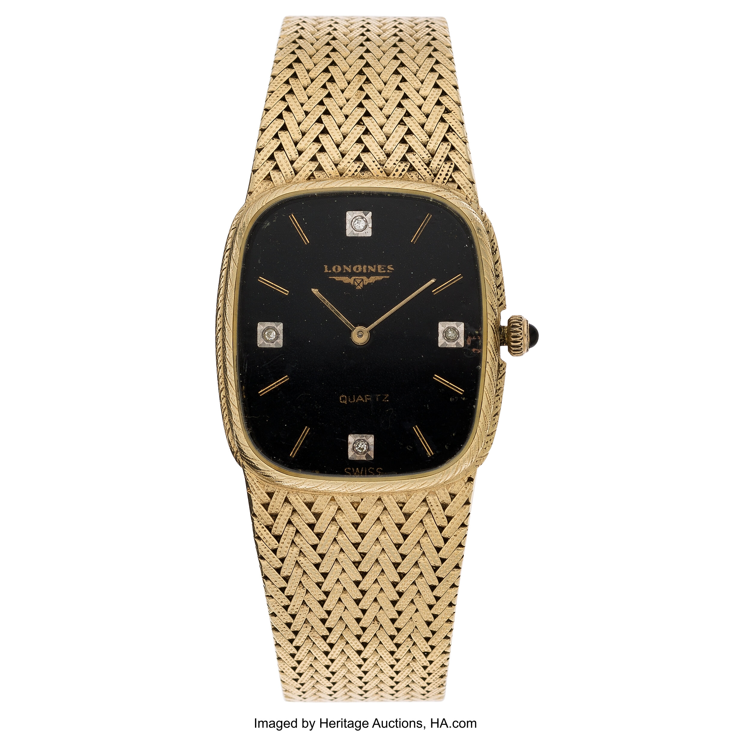 Longines gold watch with diamonds new arrivals