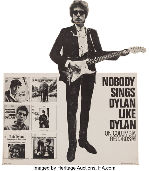 Bob Dylan Promotional Stand-Up Counter Display (Columbia Records