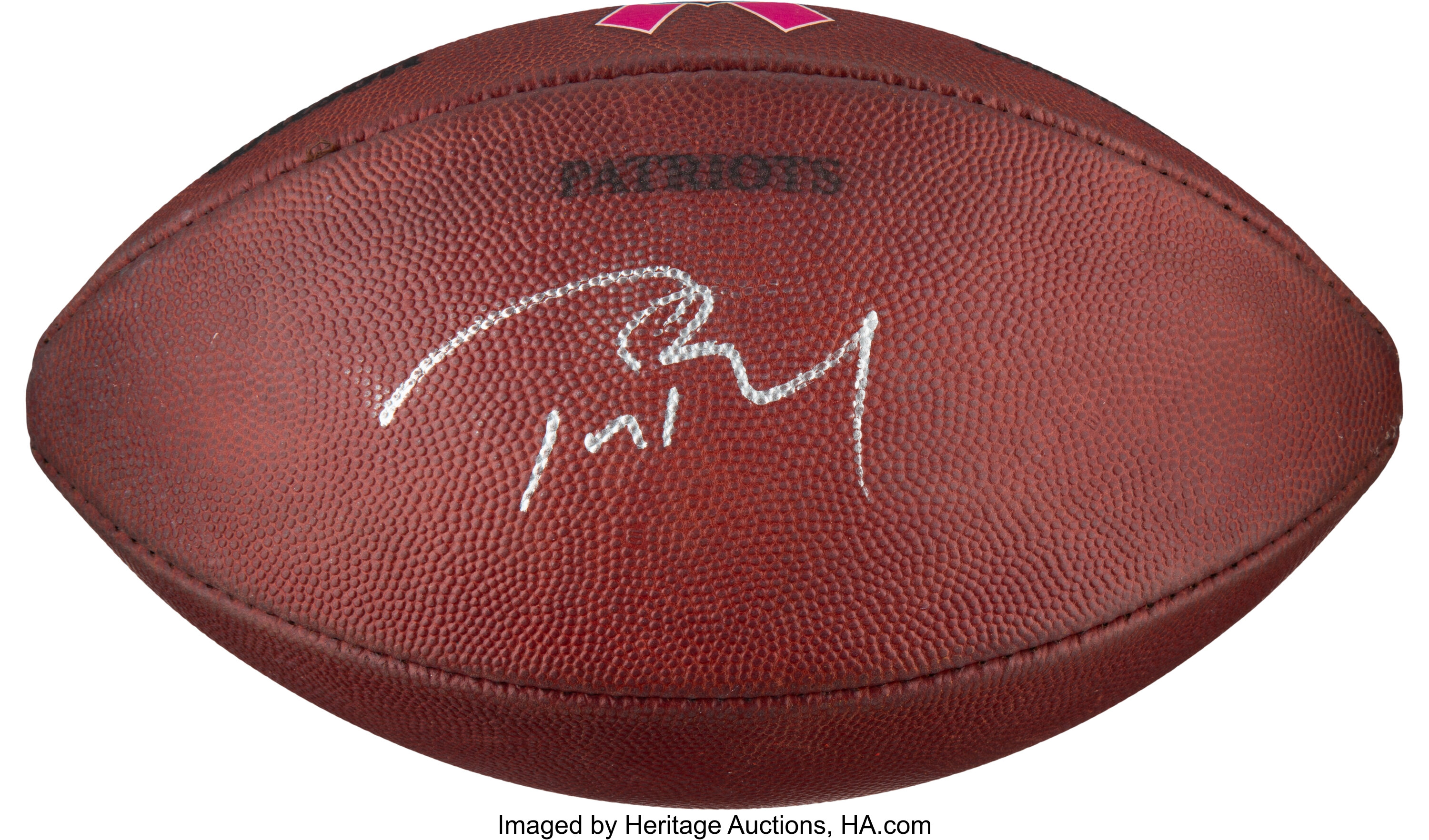 2017 Tom Brady Game Used, Signed and Inscribed New England