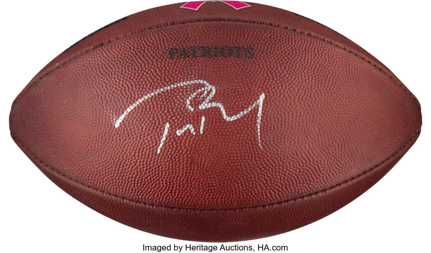 NFL Auction  PATRIOTS - TOM BRADY SIGNED 2010 GAME USED BCA FOOTBALL