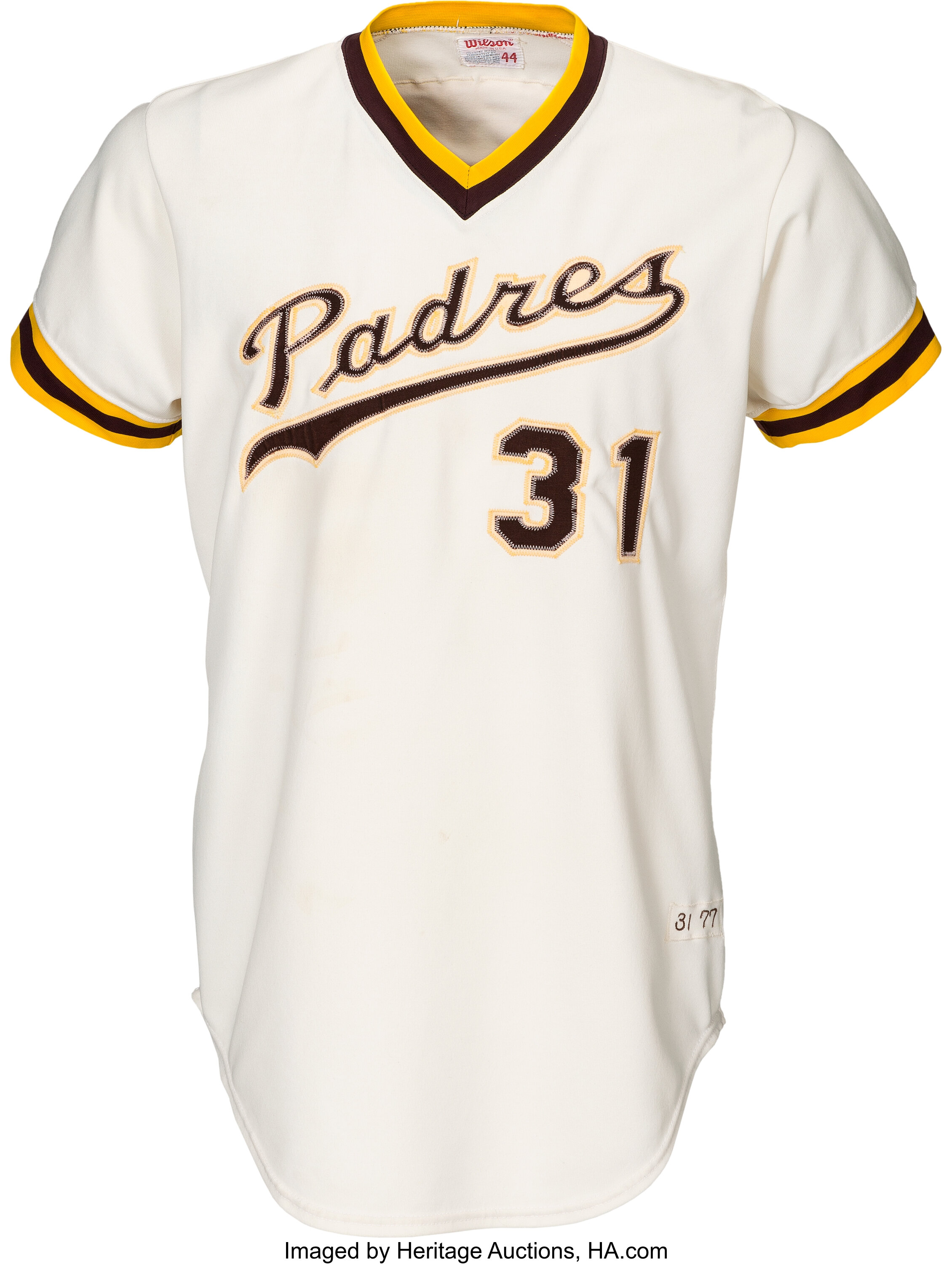 1977 Dave Winfield Game Worn San Diego Padres Jersey, MEARS A10