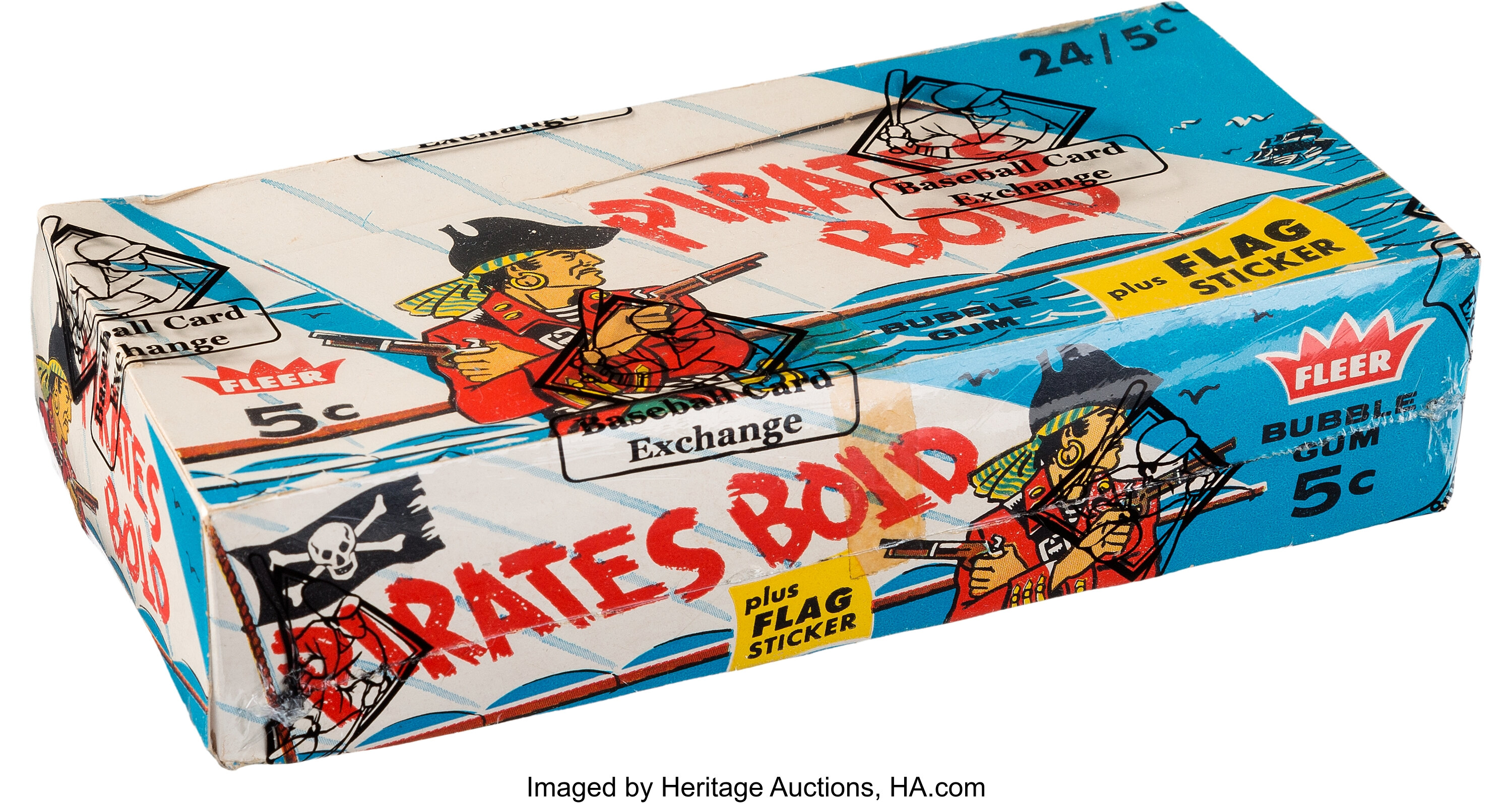 Rare 1961 Fleer Pirate Bold Wax Box with 24 Unopened Packs. ... | Lot ...