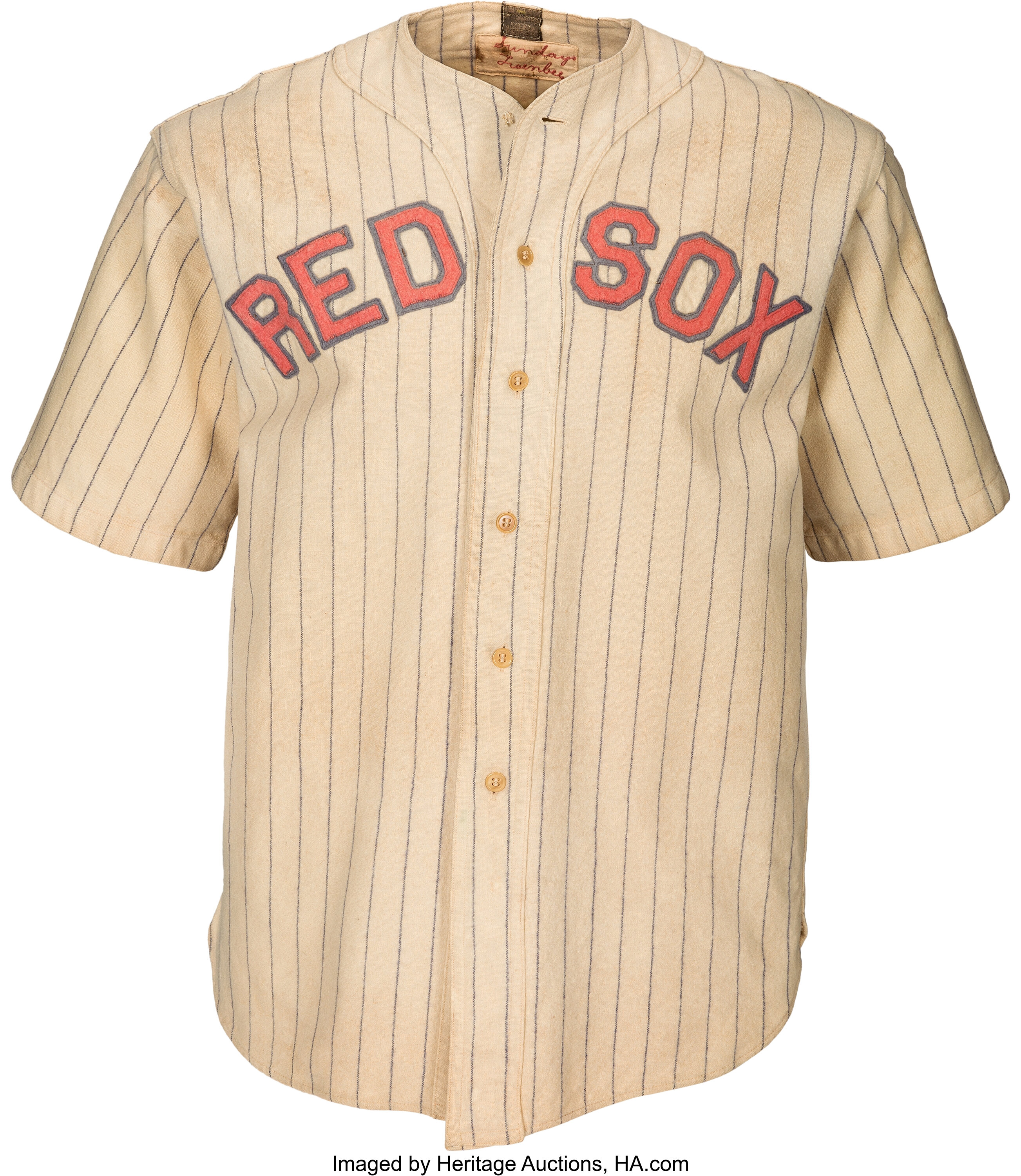 1965 Vintage Red Sox Game Worn Jersey Flannel