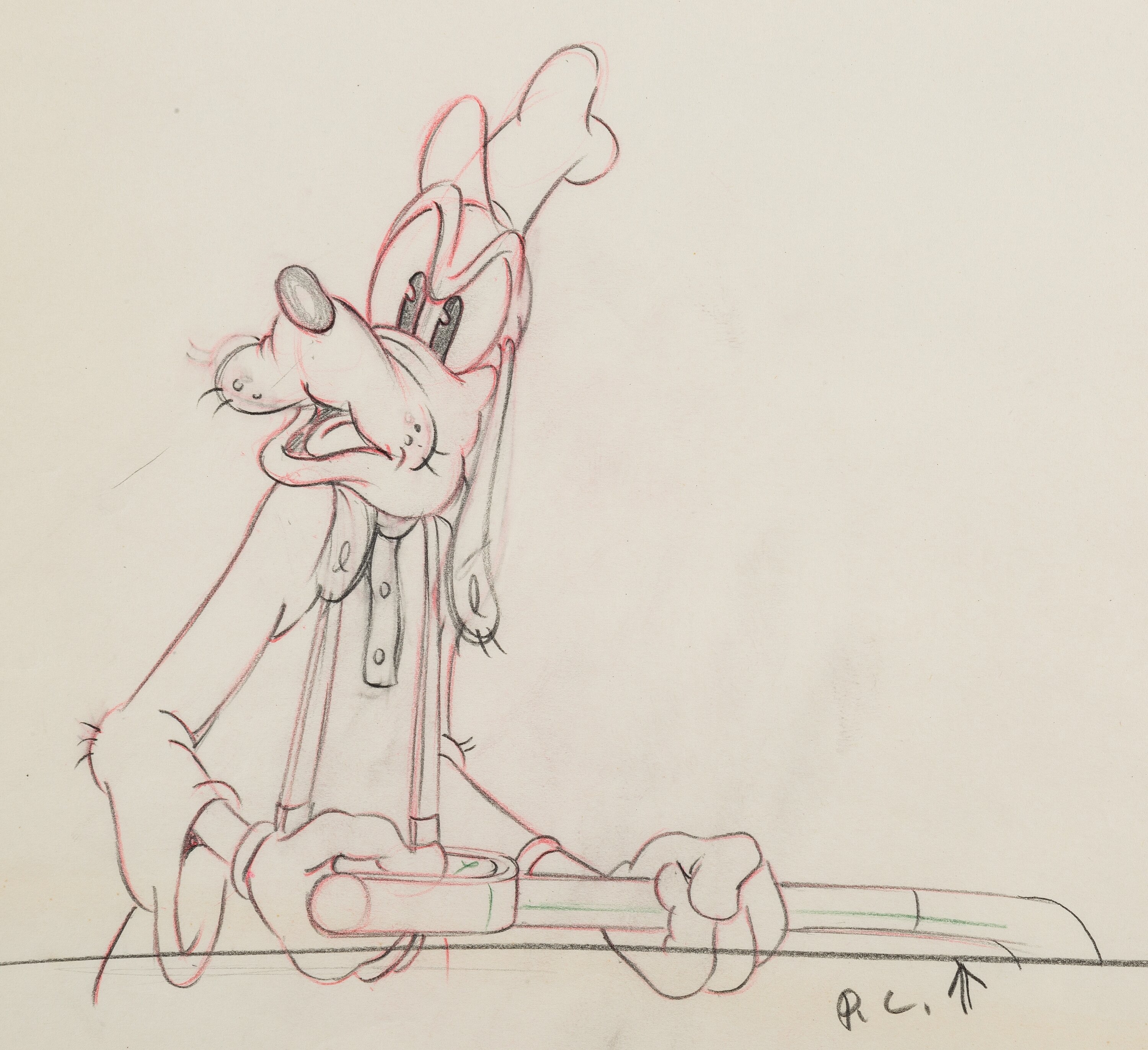 Tugboat Mickey Goofy Animation Drawing (Walt Disney, 1940). ... | Lot ...