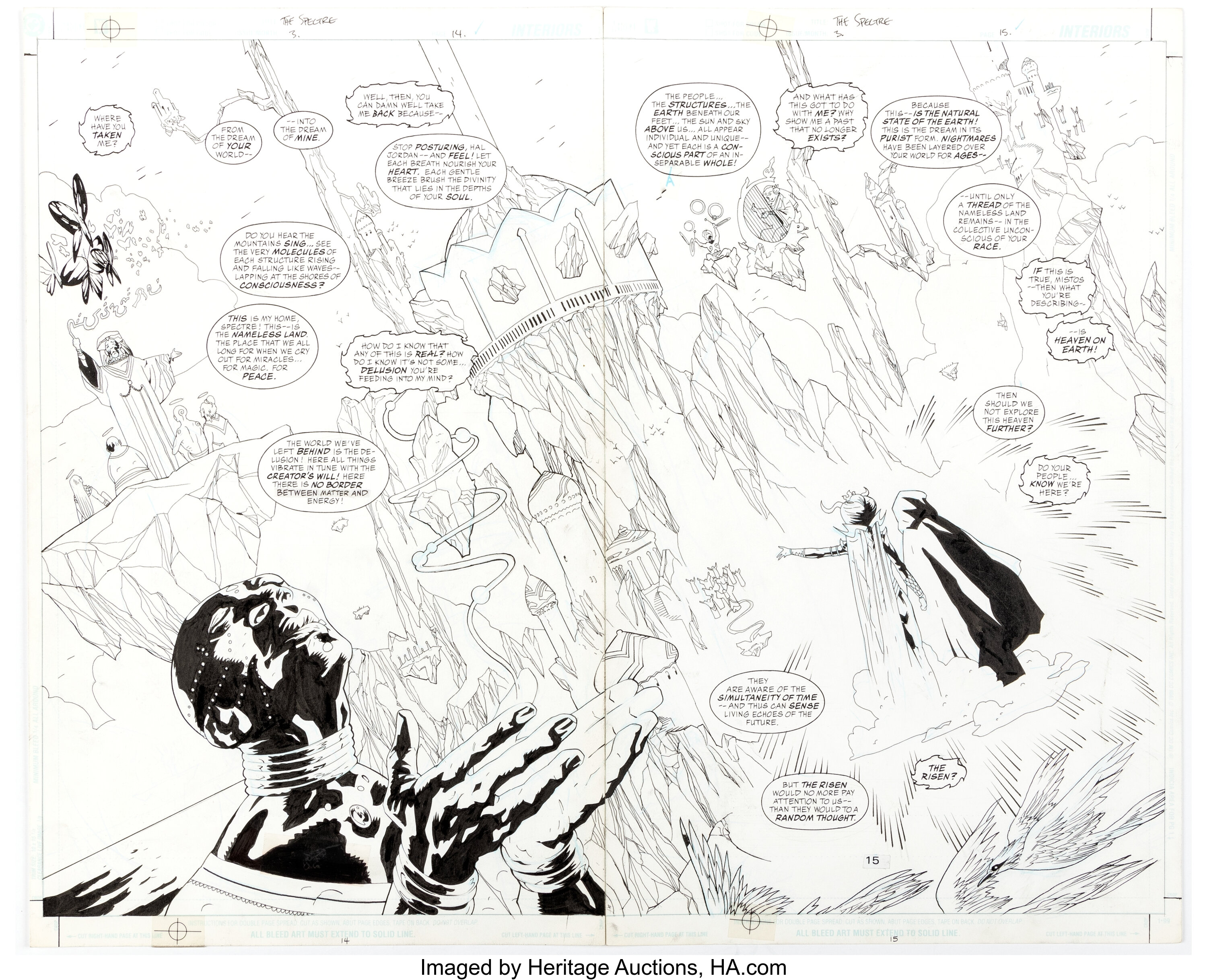Ryan Sook And Mark Propst The Spectre 3 Double Splash Pages 14 And Lot 111 Heritage Auctions