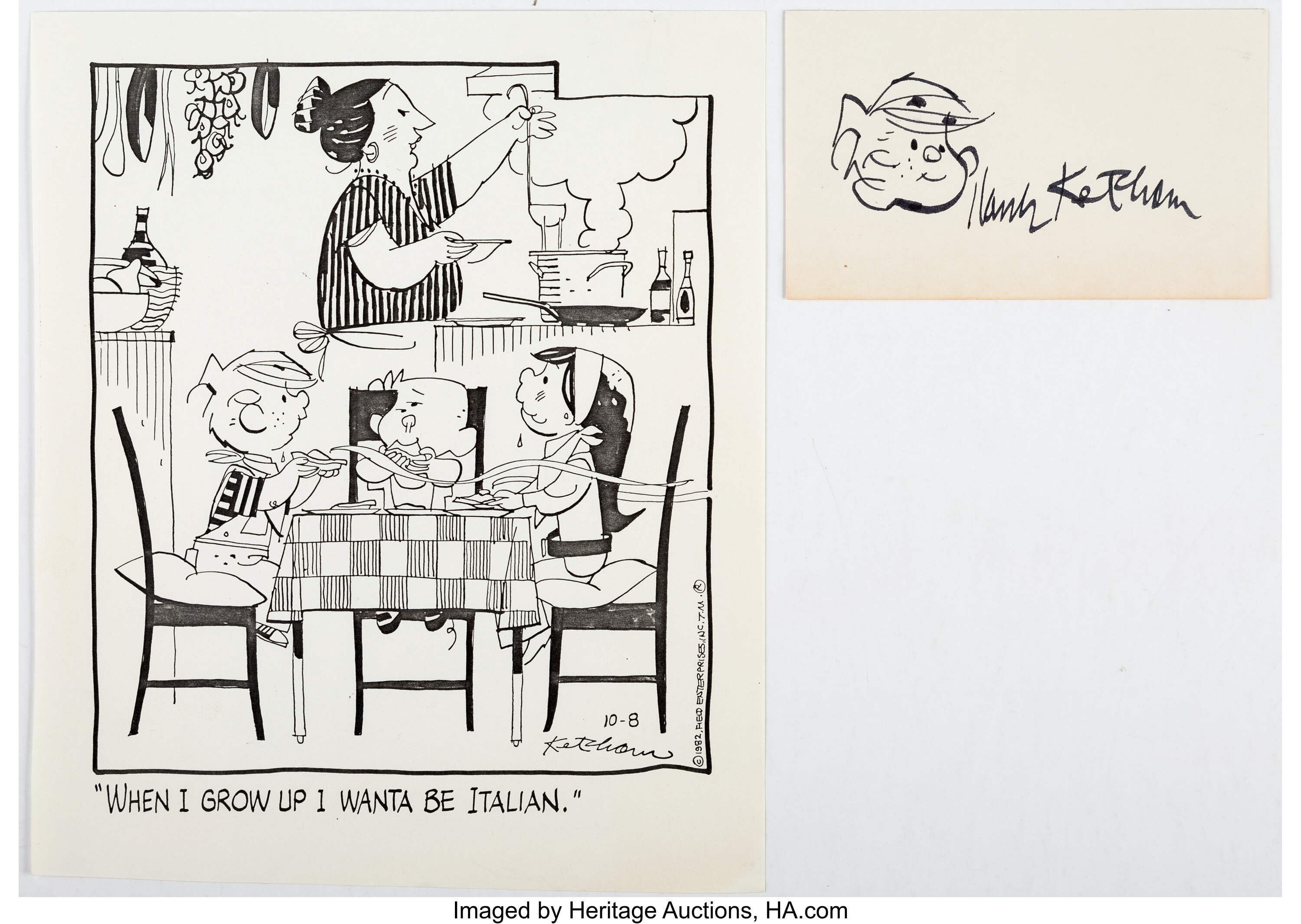 Hank Ketcham Dennis the Menace Daily Single-Panel Comic Strip | Lot ...