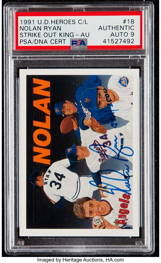 Sold at Auction: 1991 Classic Nolan Ryan American Collectables 10 Card Set