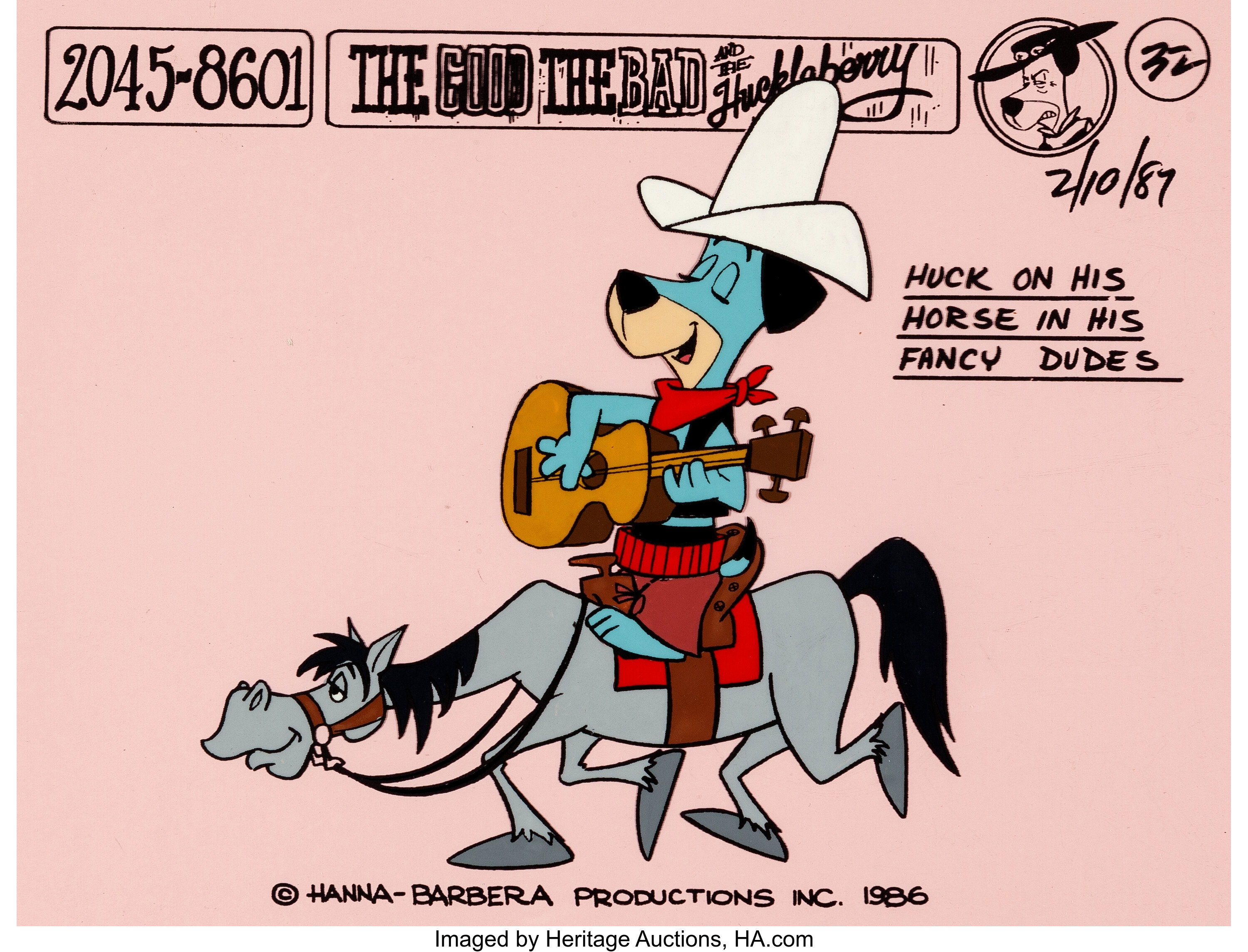 The Good The Bad And Huckleberry Hound Color Model Cel Lot Heritage Auctions