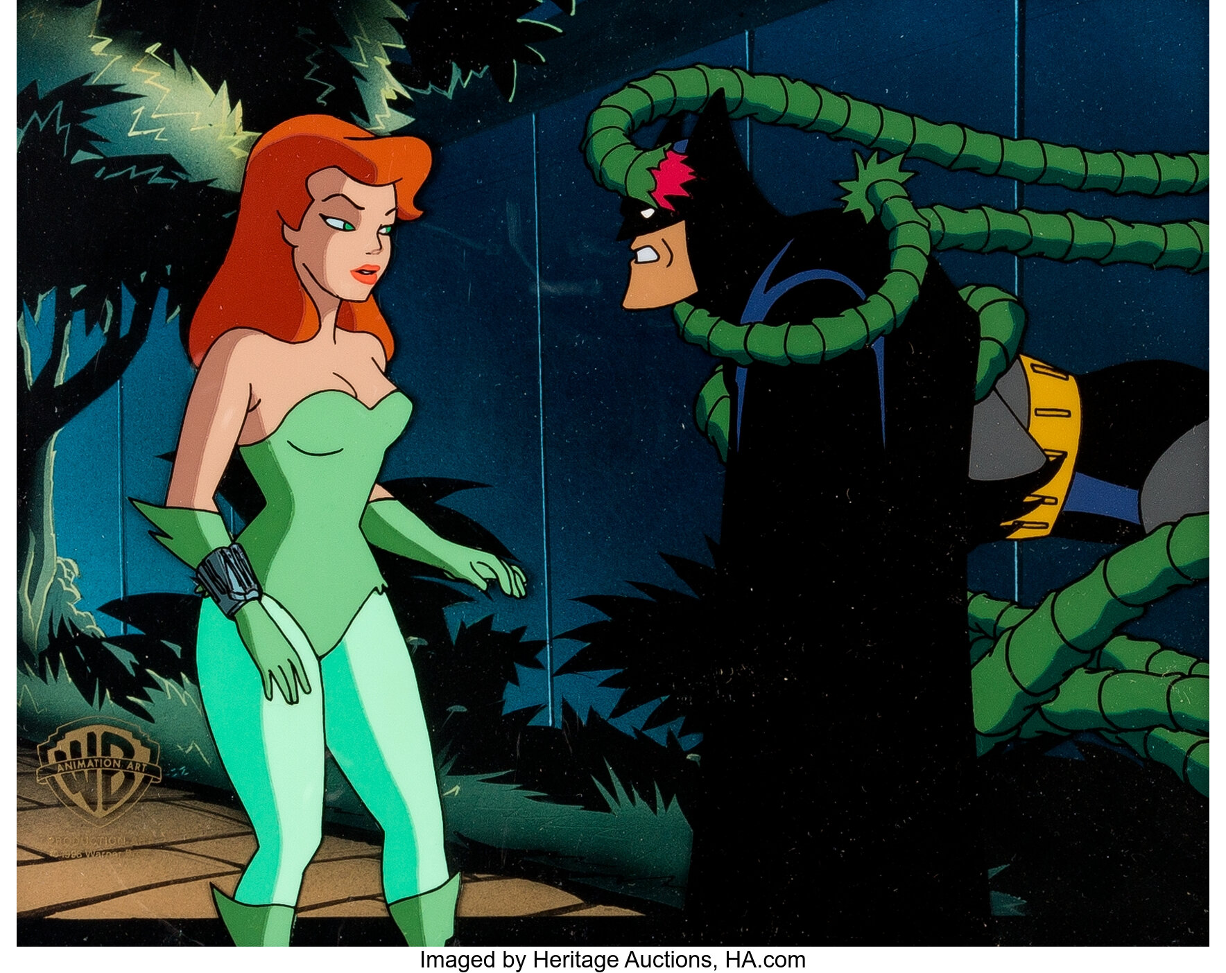 Batman: The Animated Series Poison Ivy and Batman Production Cel | Lot  #12157 | Heritage Auctions