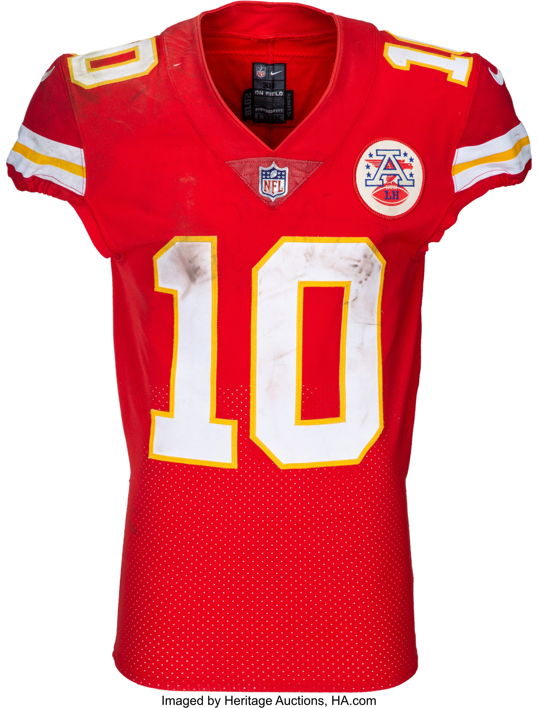 chiefs game worn jersey